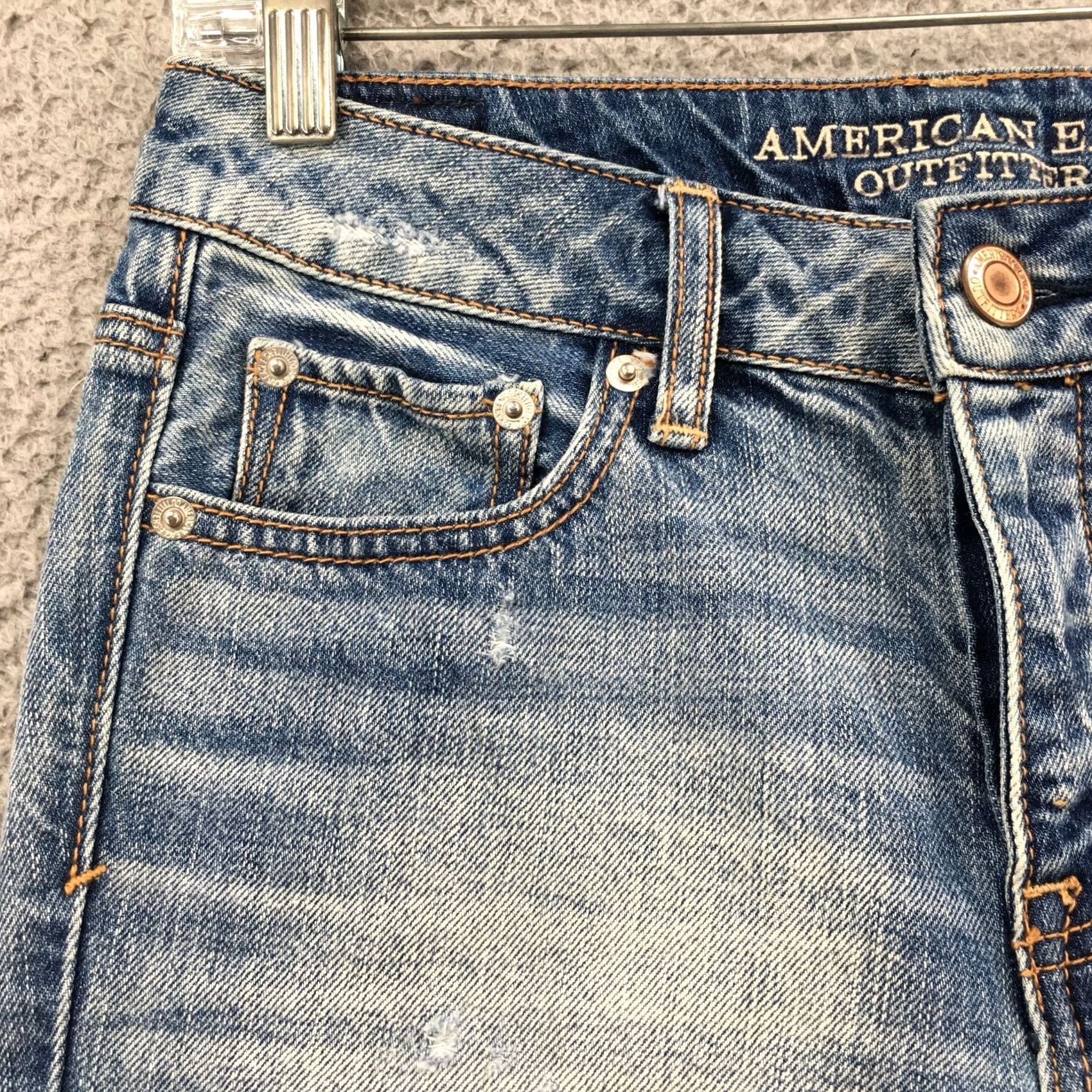 American Eagle Outfitters American Eagle Outfitters Jeans Womens 00R Cropped Blue Denim Size 24" / US 00 / IT 34 - 4 Thumbnail