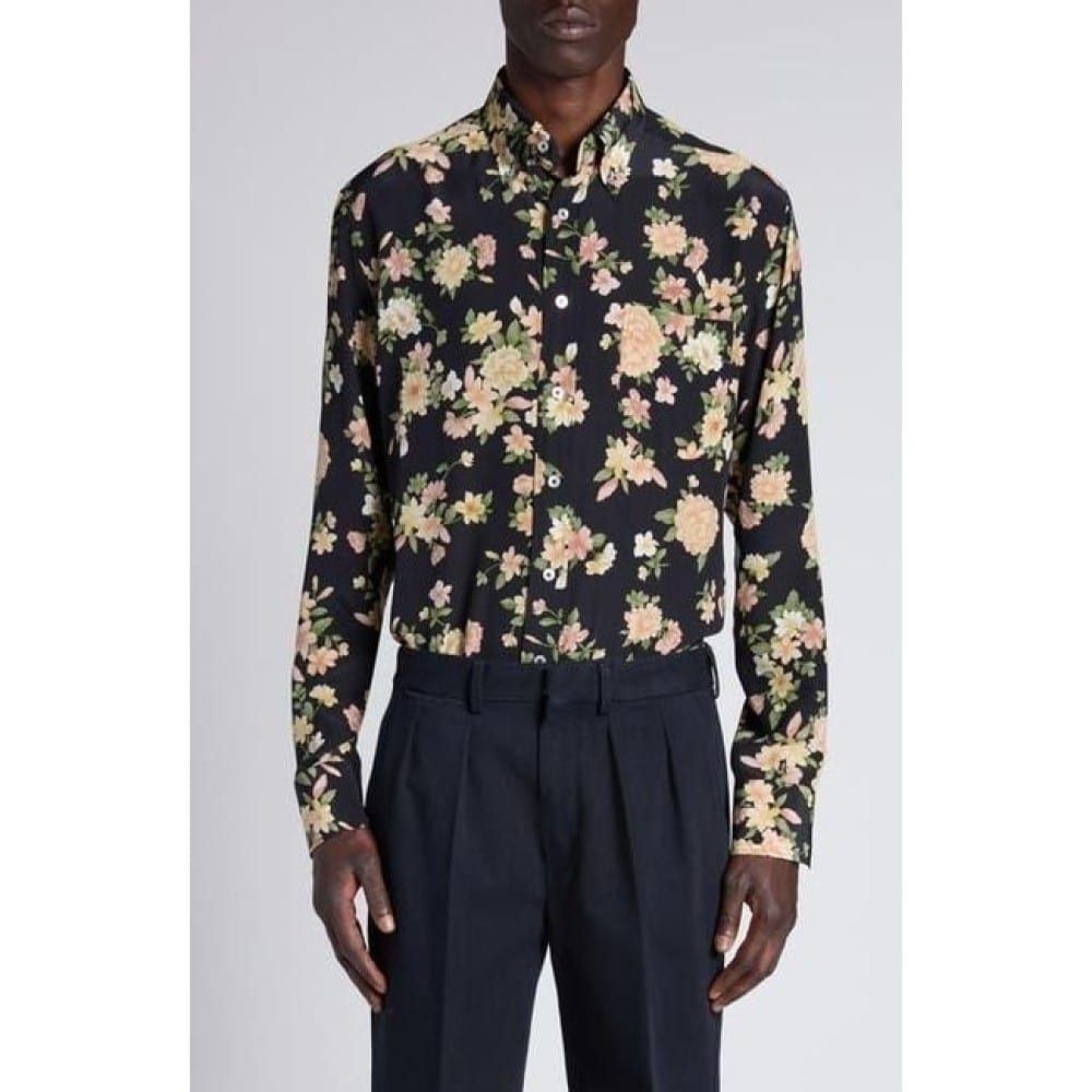 Tom Ford o1loc1c1125 HRO003 Floral Fluid Shirt in Multicolor Size US L / EU 52-54 / 3 - 2 Thumbnail