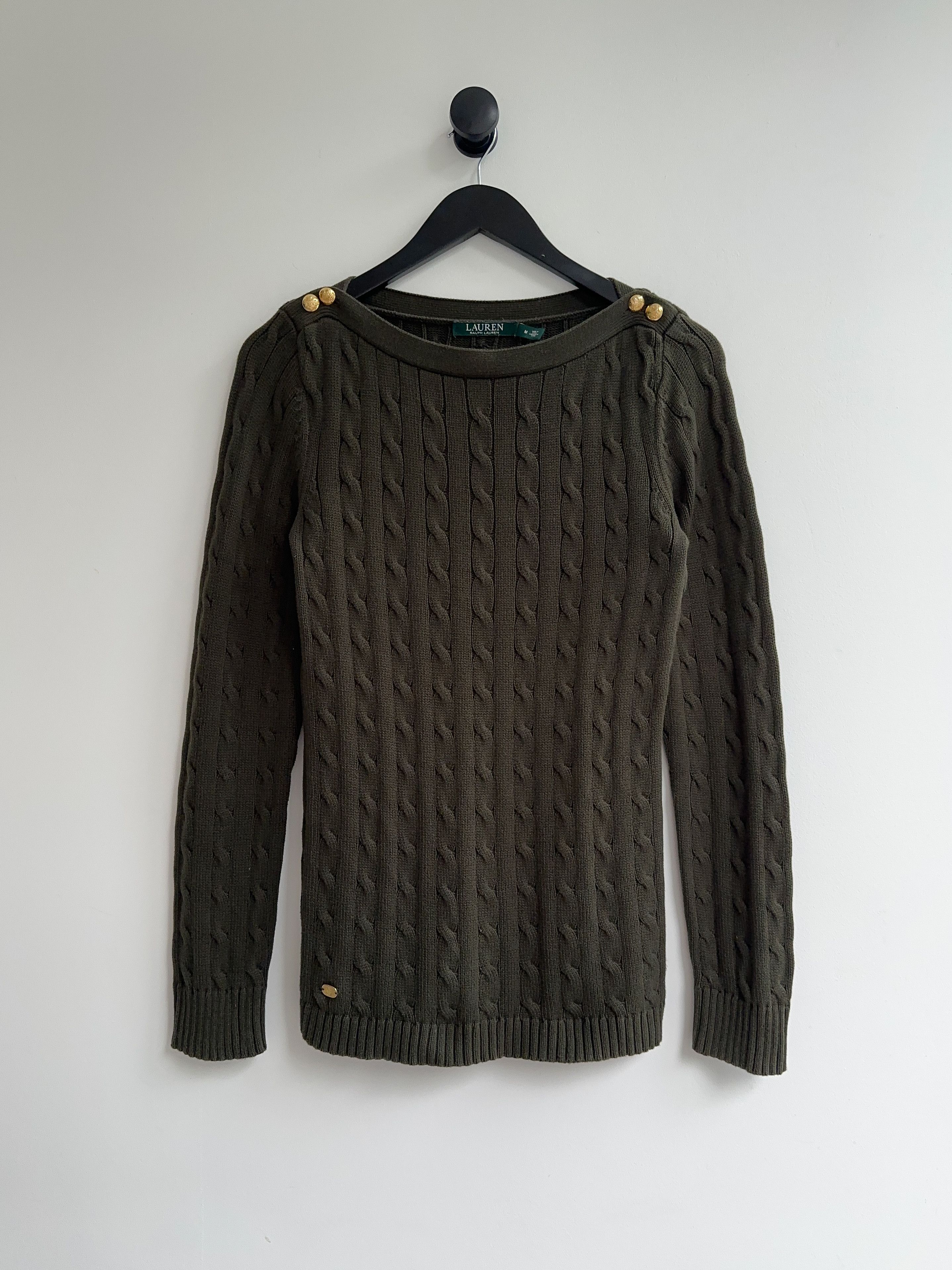 Polo Ralph Lauren Ralph Lauren Cable Knit Boat Neck Jumper Sweater Size M / US 6-8 / IT 42-44 - 3 Thumbnail