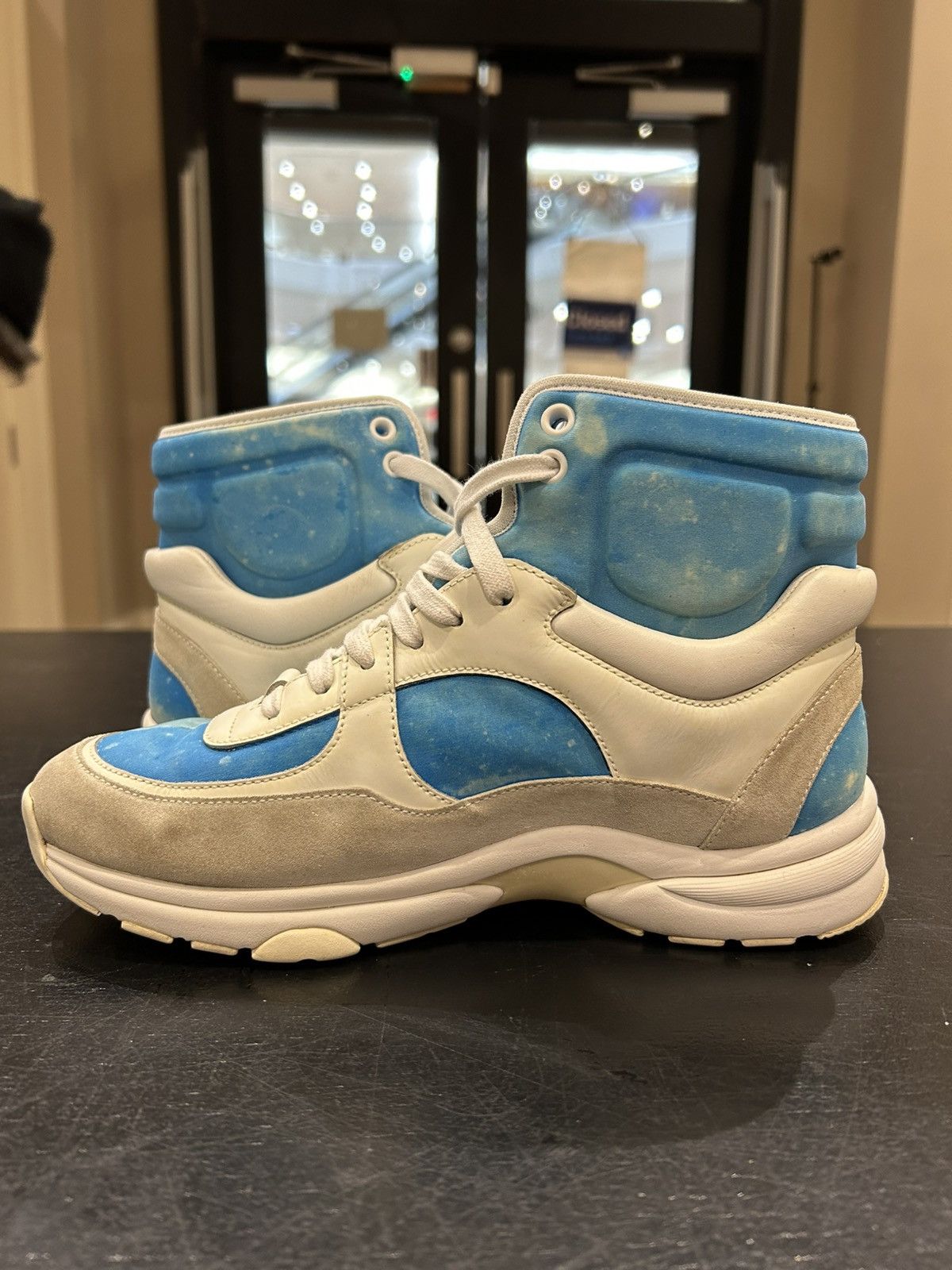 Chanel Chanel Trainer High Top - Blue/White Size US 7 / IT 37 - 3 Thumbnail