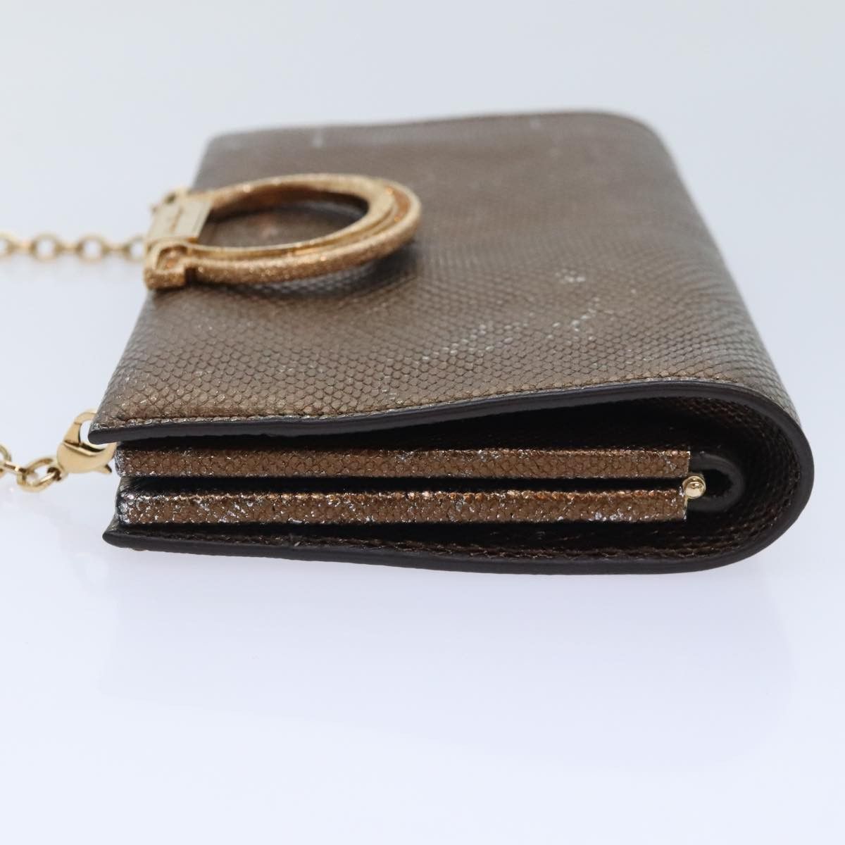 Salvatore Ferragamo Salvatore Ferragamo Gancini Chain Shoulder Bag Leather Brown Size ONE SIZE - 3 Thumbnail