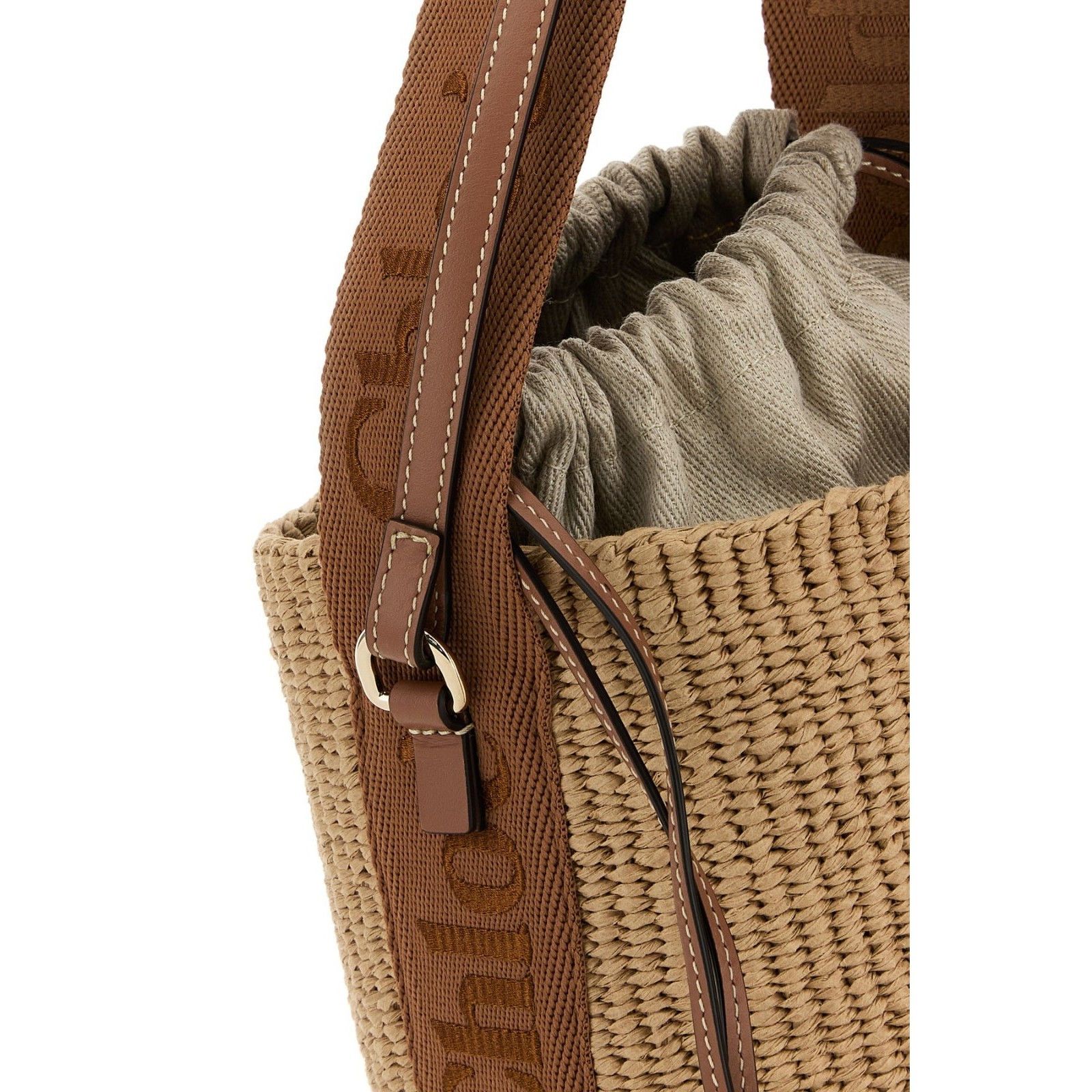 Chloe Chloe Beige Raffia Top Handle Bucket Bag New & Authentic Size ONE SIZE - 4 Thumbnail
