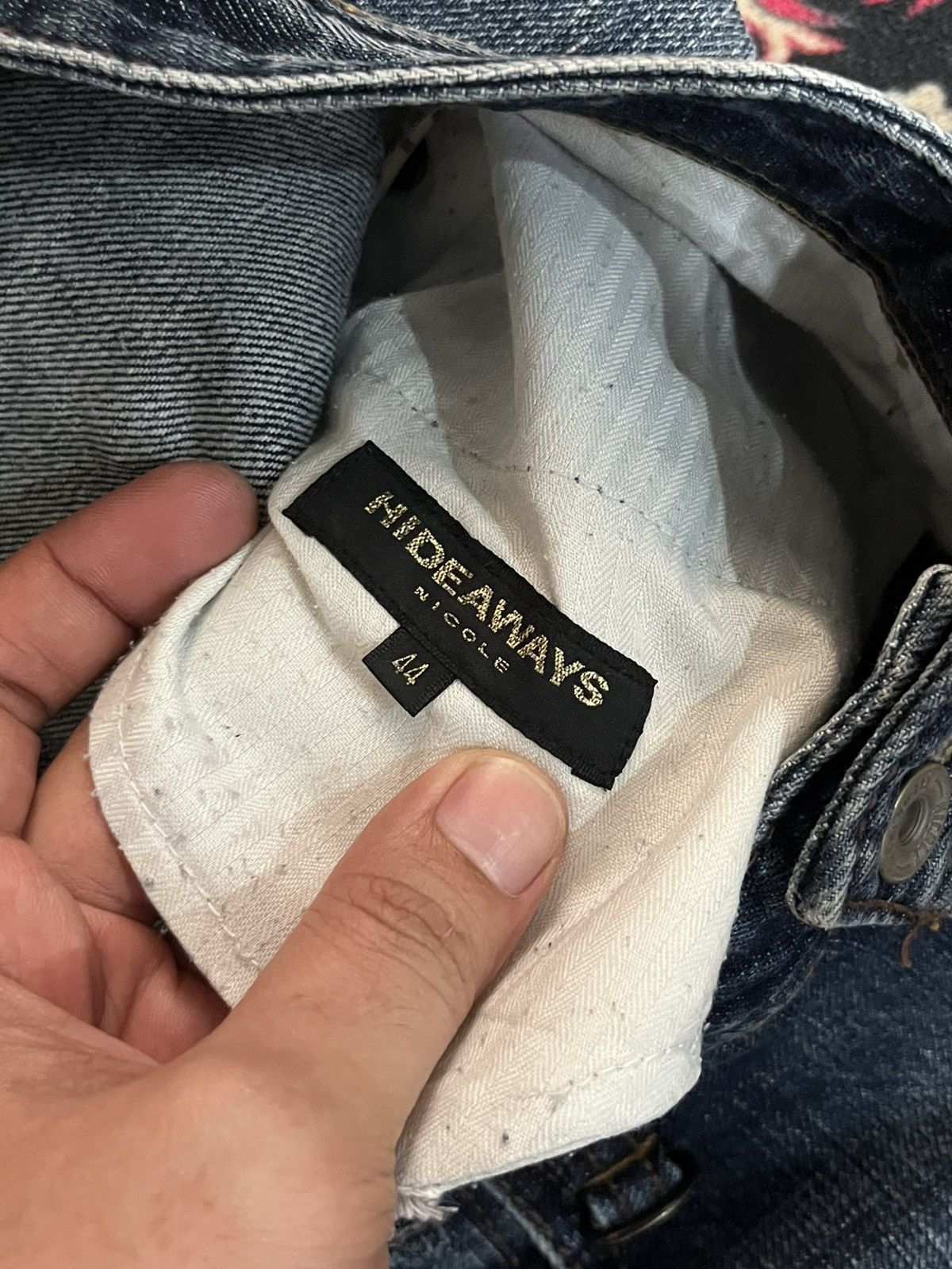Number (N)ine Nicole Club Hideaways Dark Faded Washed Distress Flare Jeans Size US 30 / EU 46 - 15 Thumbnail