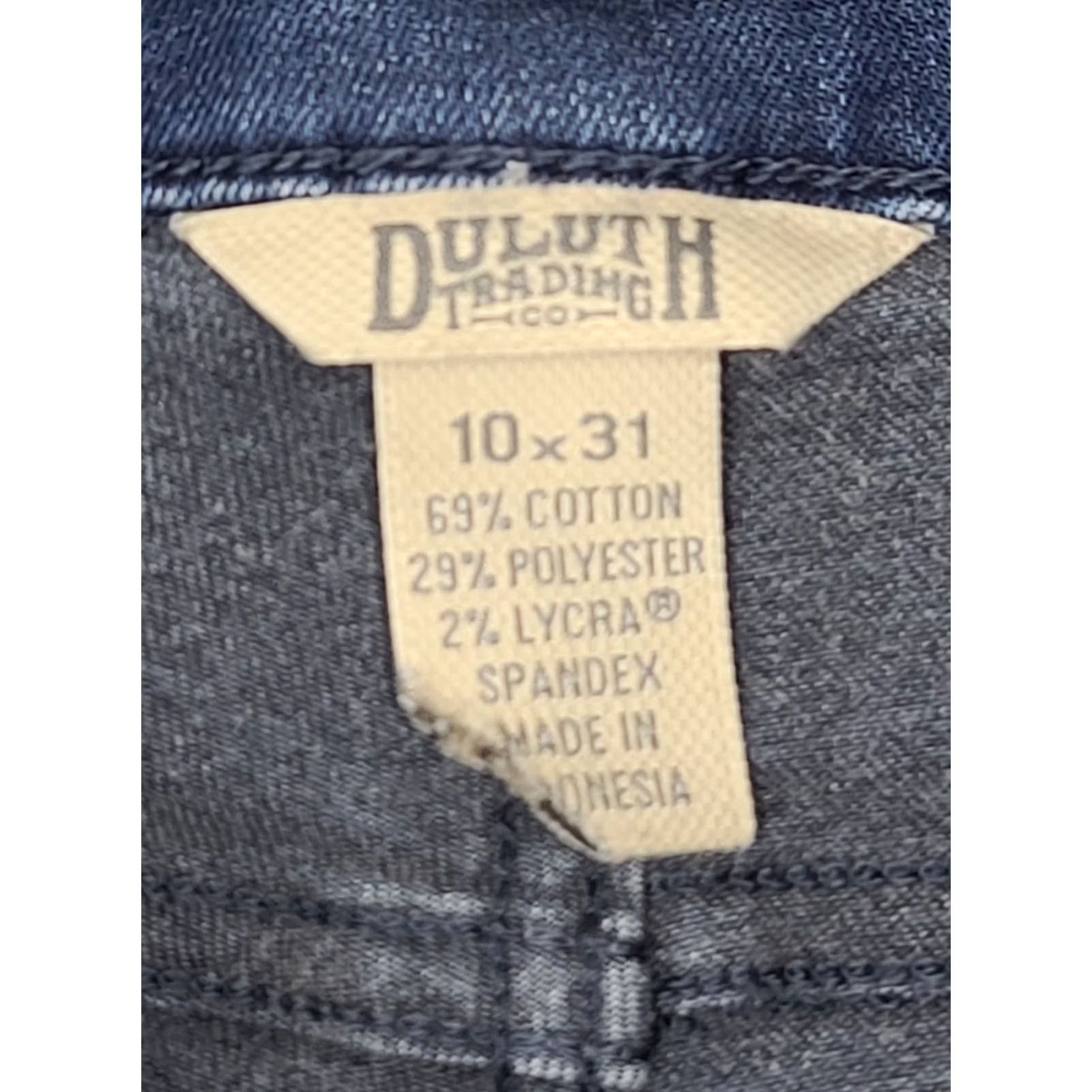 CO Duluth Daily Denim Jeans Womens 10x31 Blue Stretch Straight Leg 5-Pocket Regular Denim Work "Classic" Trouser Fit Size 32" / US 10 / IT 46 - 3 Thumbnail