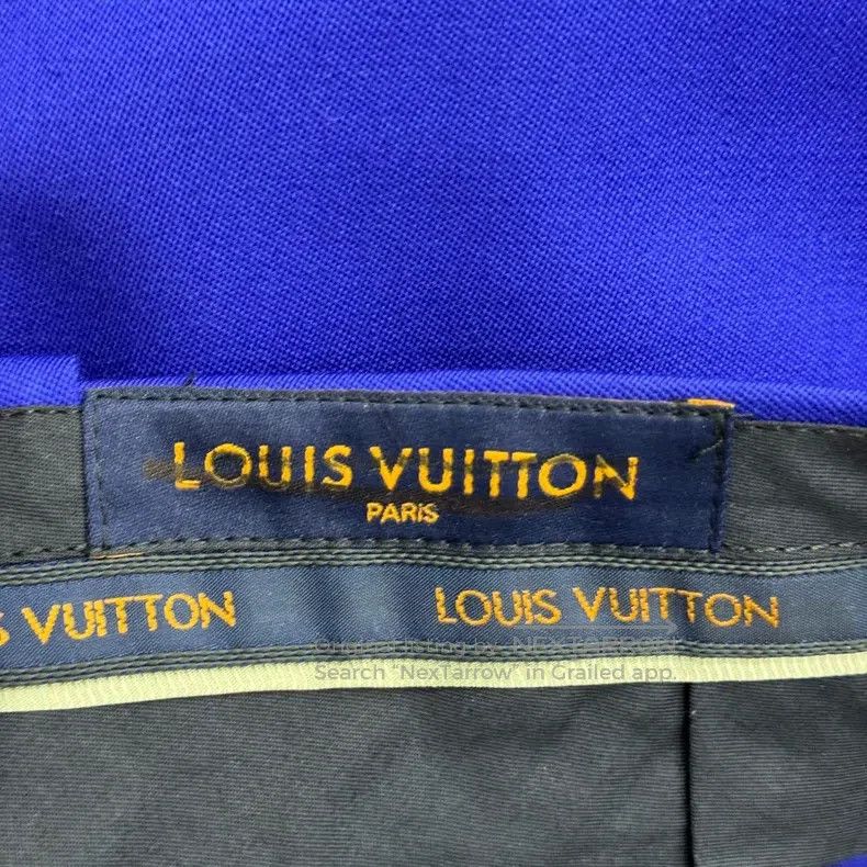 Louis Vuitton Louis Vuitton size US 48 Lightning blue logo slacks pants Size US 32 / EU 48 - 4 Thumbnail
