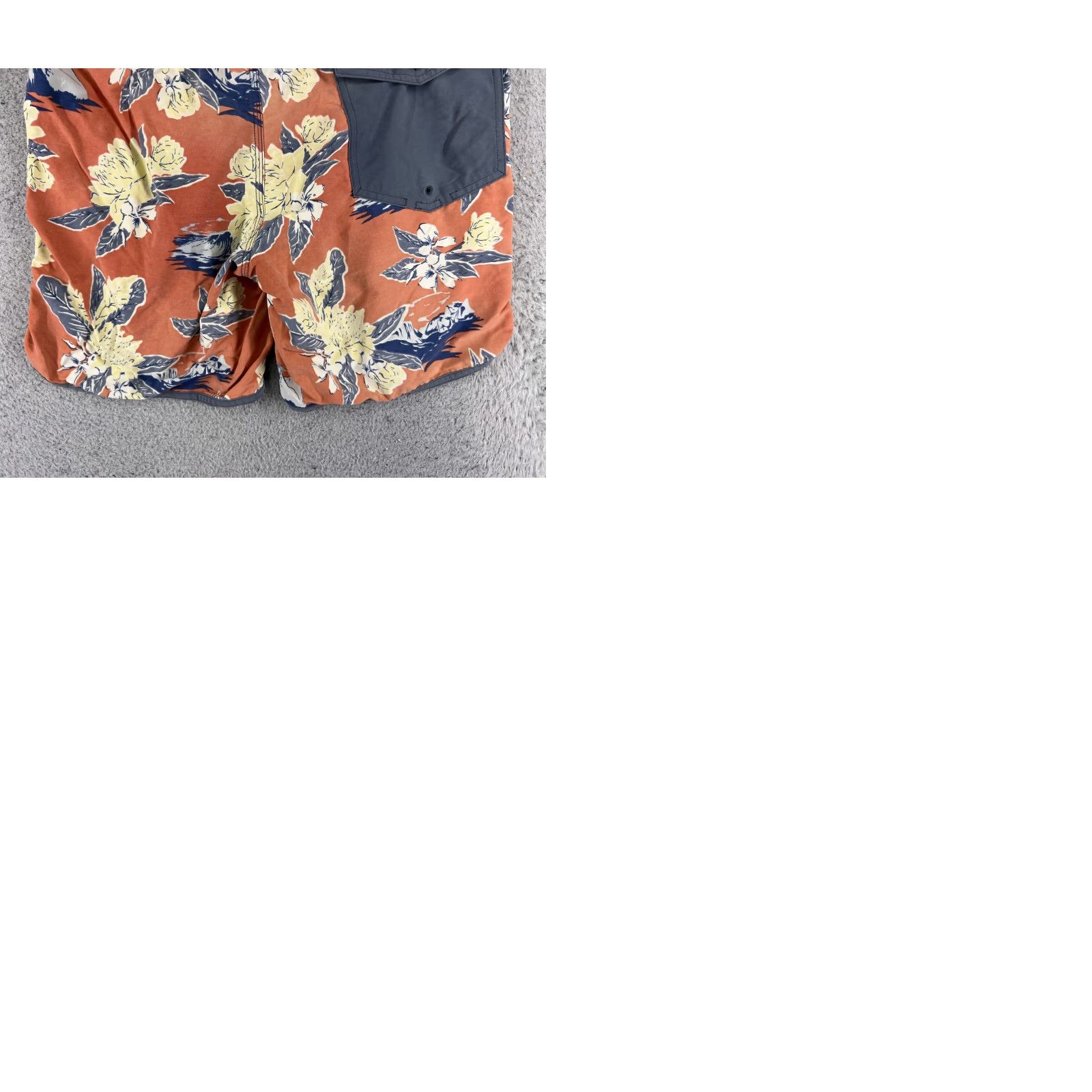 Patagonia Patagonia Mens Board Shorts Bottom 30 Orange Floral Scallop Hem Wavefarer Trunks Nylon Blended Fabric Pockets Drawstring Beach Surfing Size US 30 / EU 46 - 10 Thumbnail