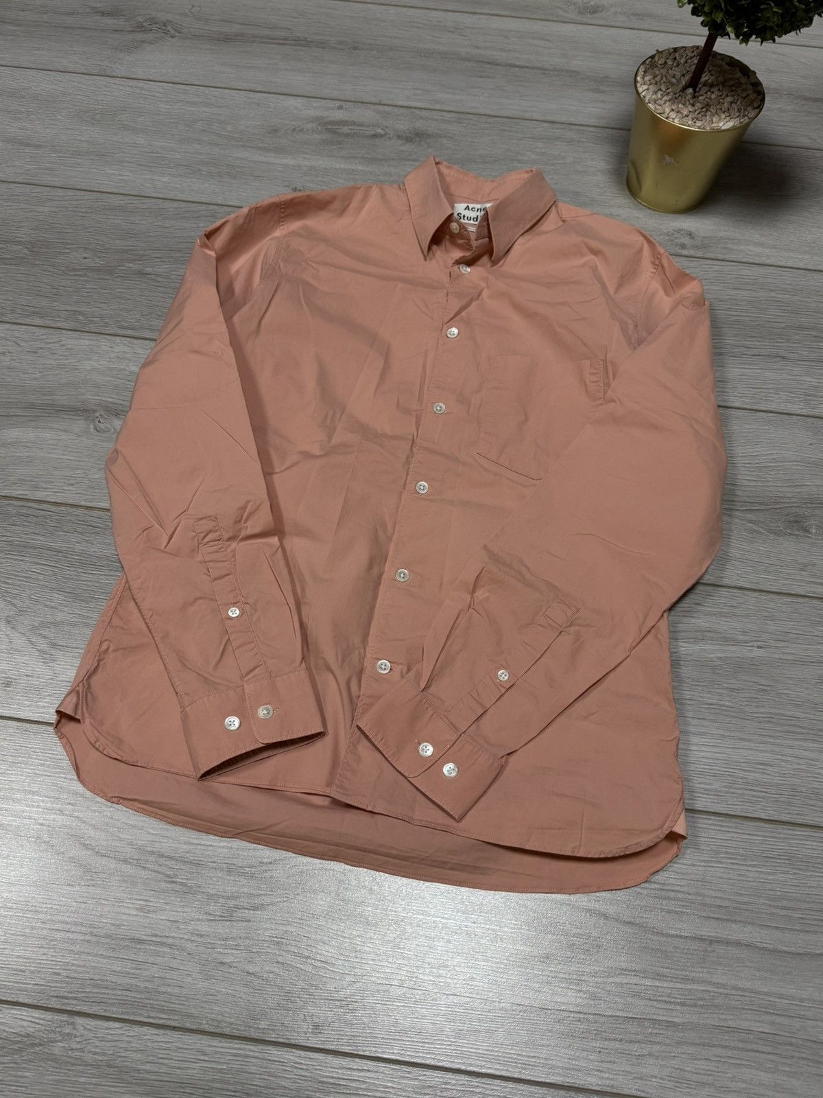 Acne Studios Acne Studios york stre shirt buttons peach colour Size US M / EU 48-50 / 2 - 7 Thumbnail
