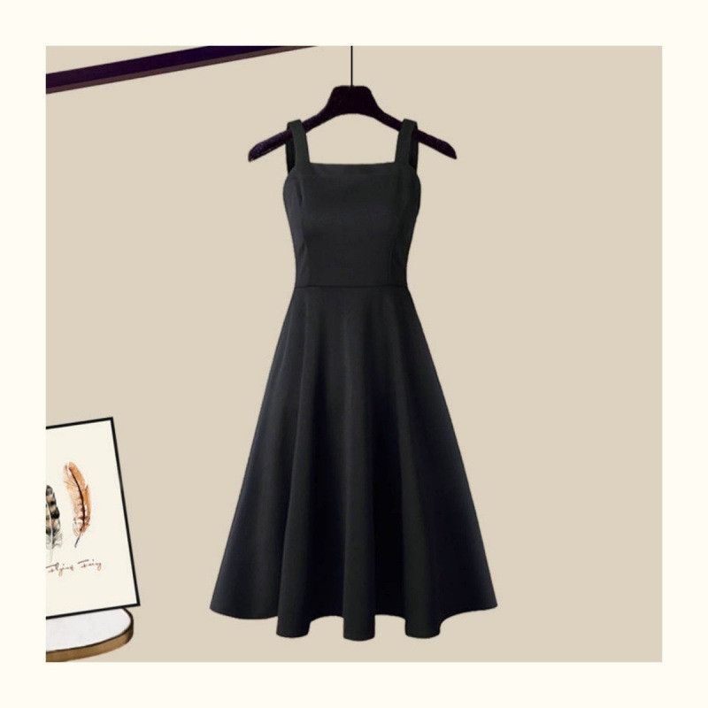 Other Three-dimensional Cut Black Dress SATINE Word Version Size M / US 6-8 / IT 42-44 - 2 Thumbnail