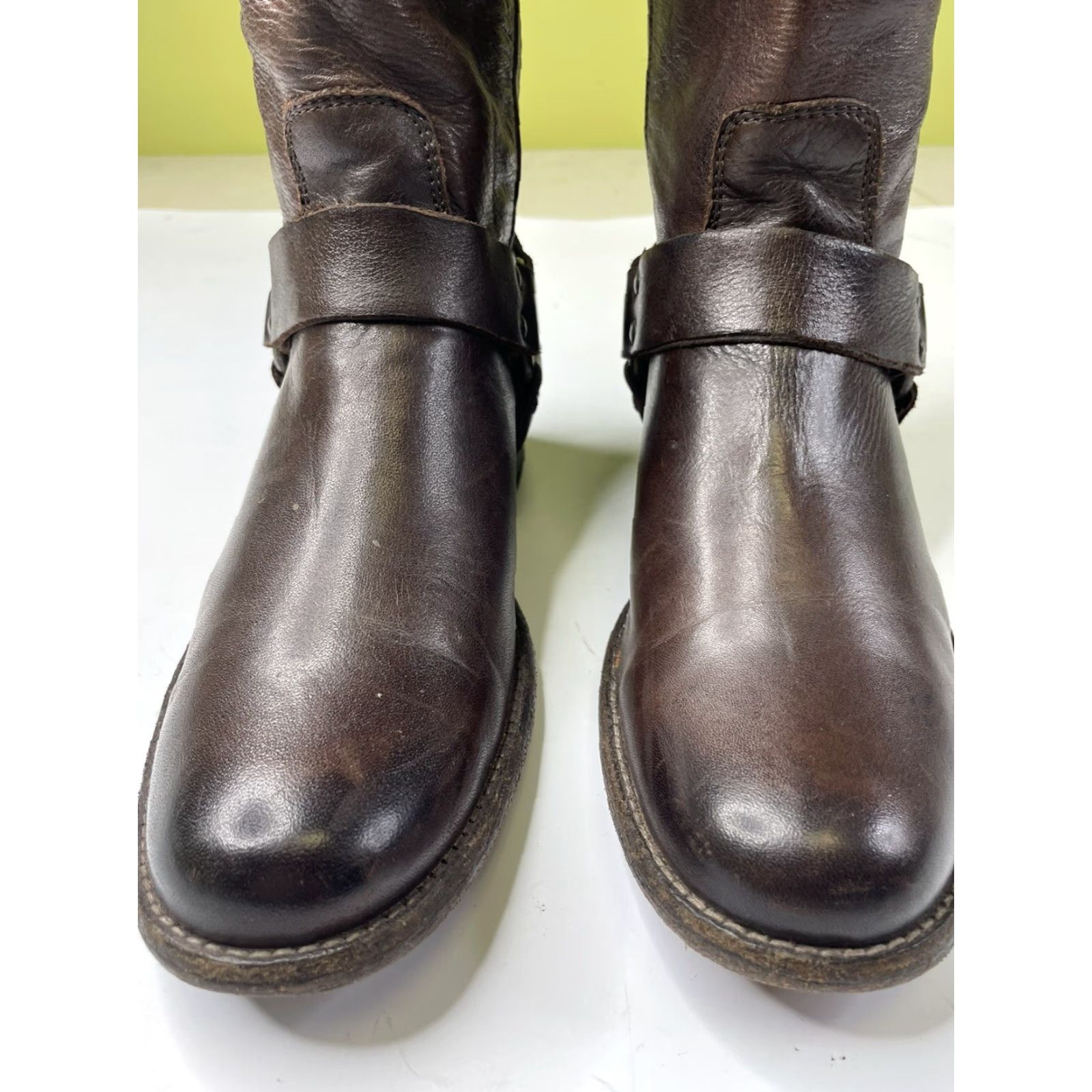 Frye Frye Riding Boots Womens 7.5 B Brown Leather Full Zip Calf Equestrian Boot Men? Wait. Size US 8 / IT 38 - 4 Thumbnail