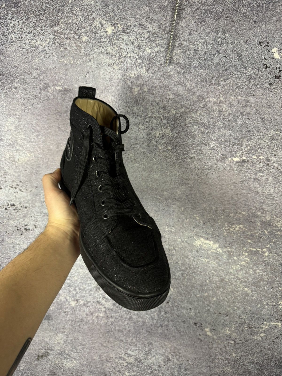 Christian Louboutin Christian Louboutin 43 1/2 sneaker sneakers high top black Size US 10.5 / EU 43-44 - 15 Thumbnail