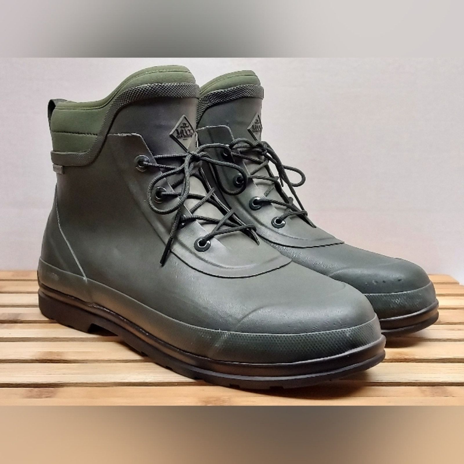 Other Muck Boots Mens Green Original Lace Waterproof Boots Size 15 Size US 15 / EU 48 - 2 Thumbnail