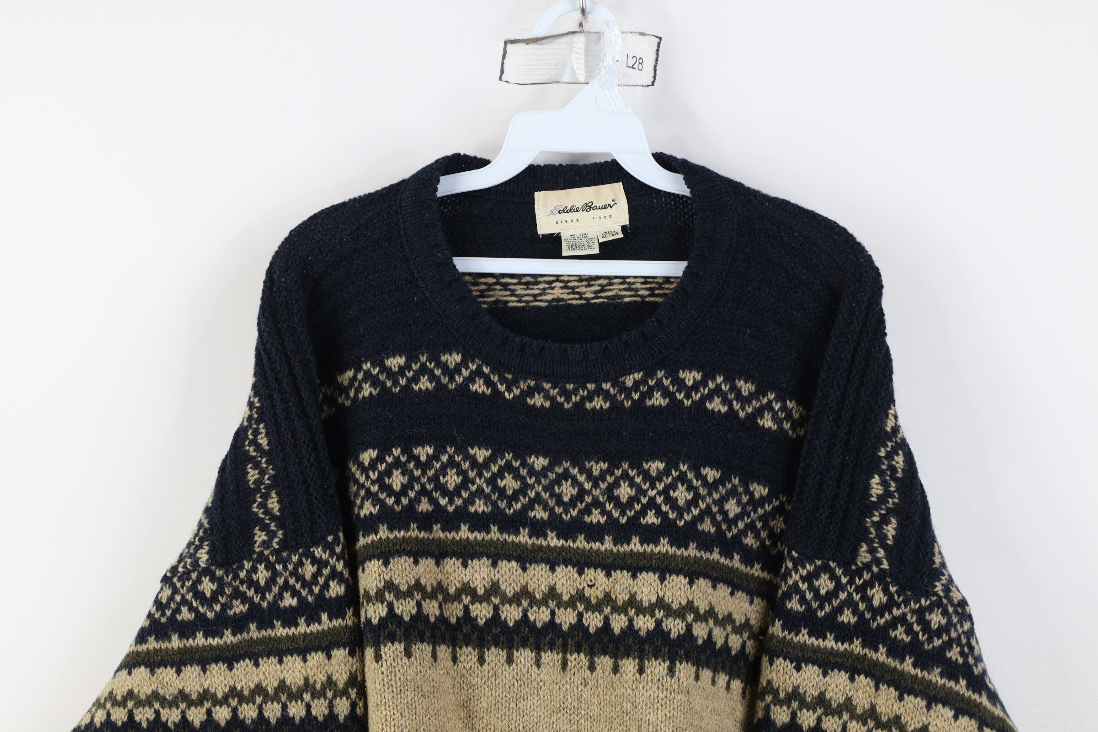 Eddie Bauer Vintage 90s Eddie Bauer Wool Blend Fair Isle Sweater USA Size US XL / EU 56 / 4 - 2 Thumbnail