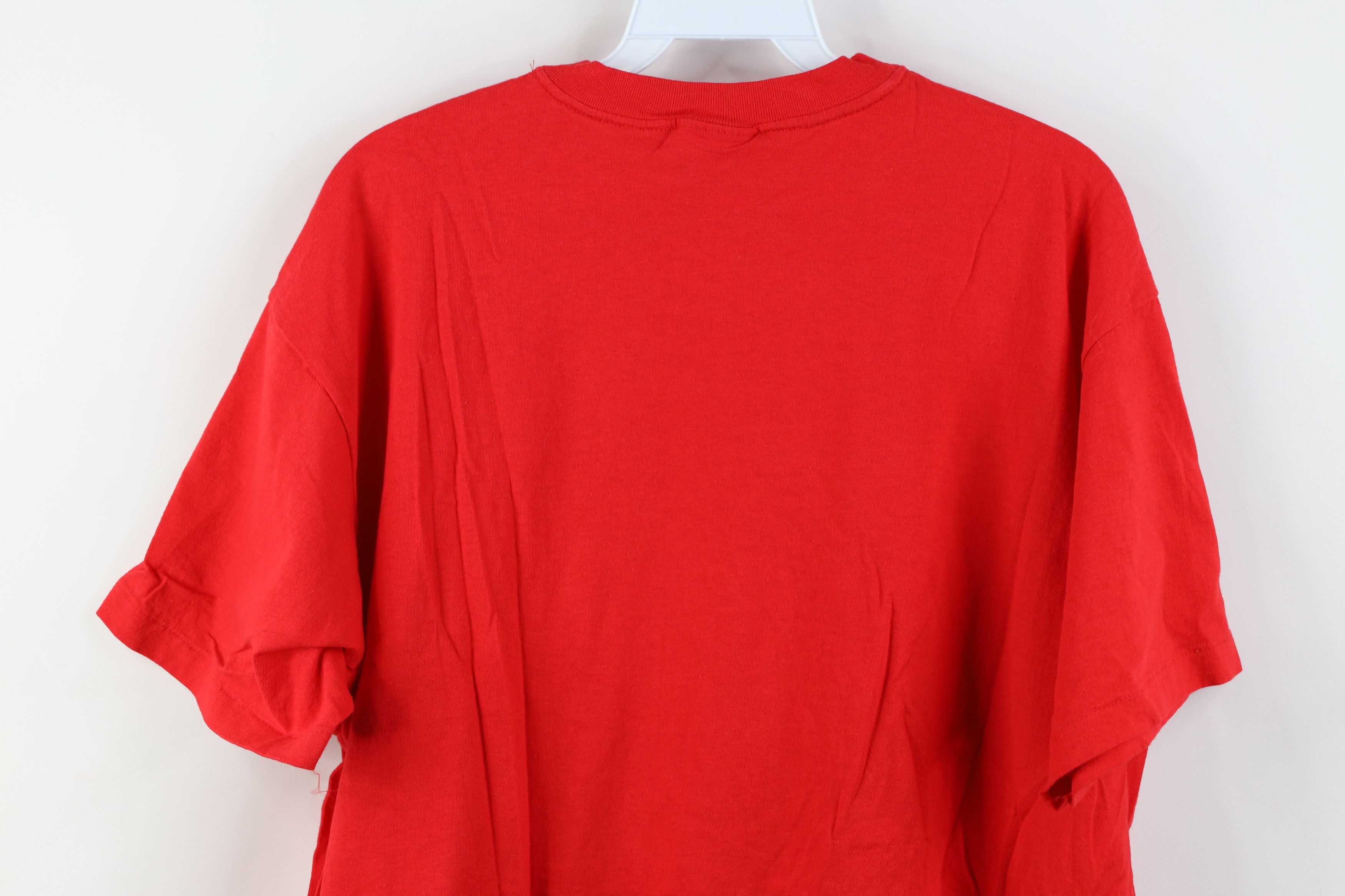 Hanes Vintage 80s 90s Hanes Short Sleeve T-Shirt Cotton Red USA Size US XL / EU 56 / 4 - 11 Thumbnail
