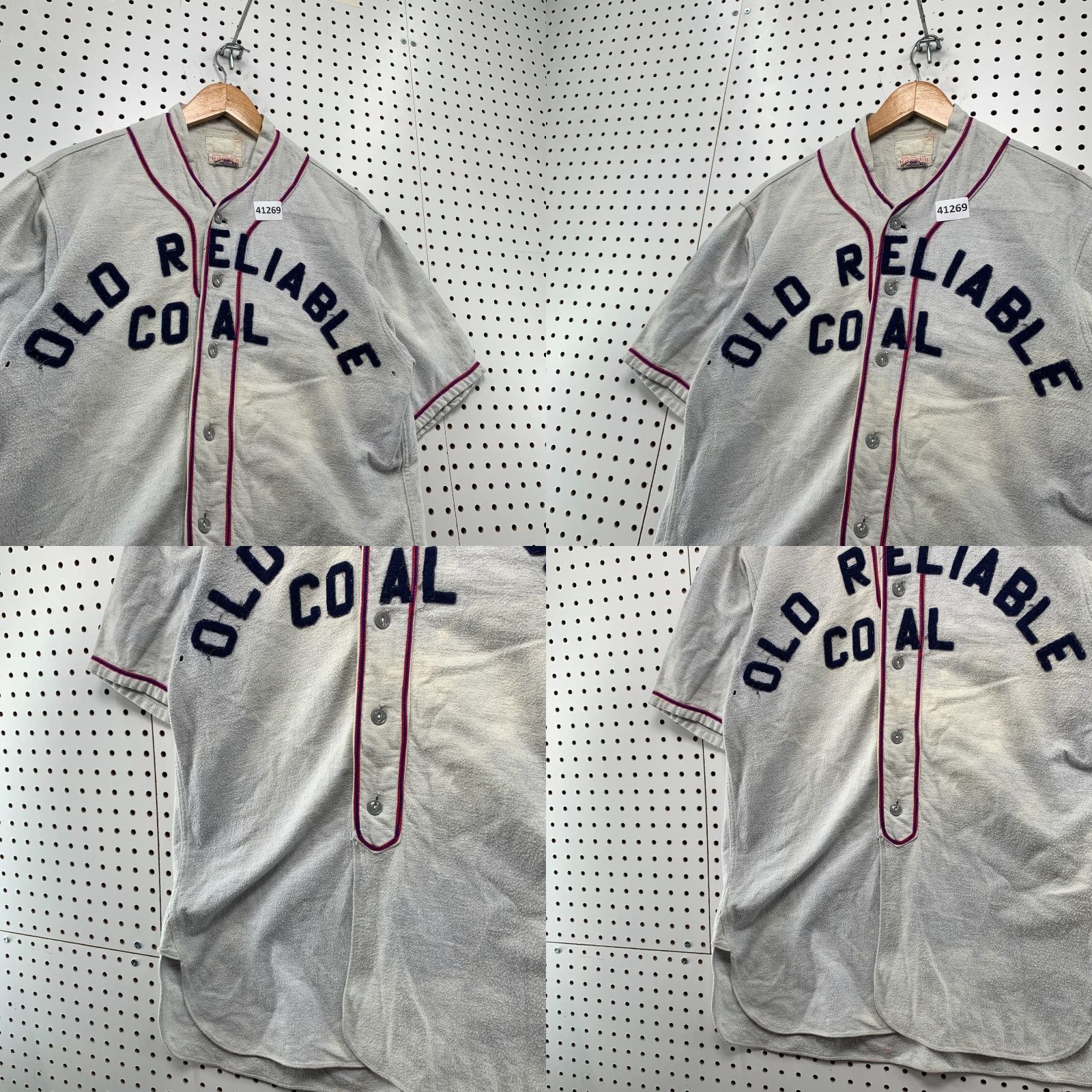 Coal VTG 1920s Old Reliable Coal Baseball Jersey Mens Large Gray Sanforized 21x32 Brand: House Of Harter Size US L / EU 52-54 / 3 - 8 Thumbnail
