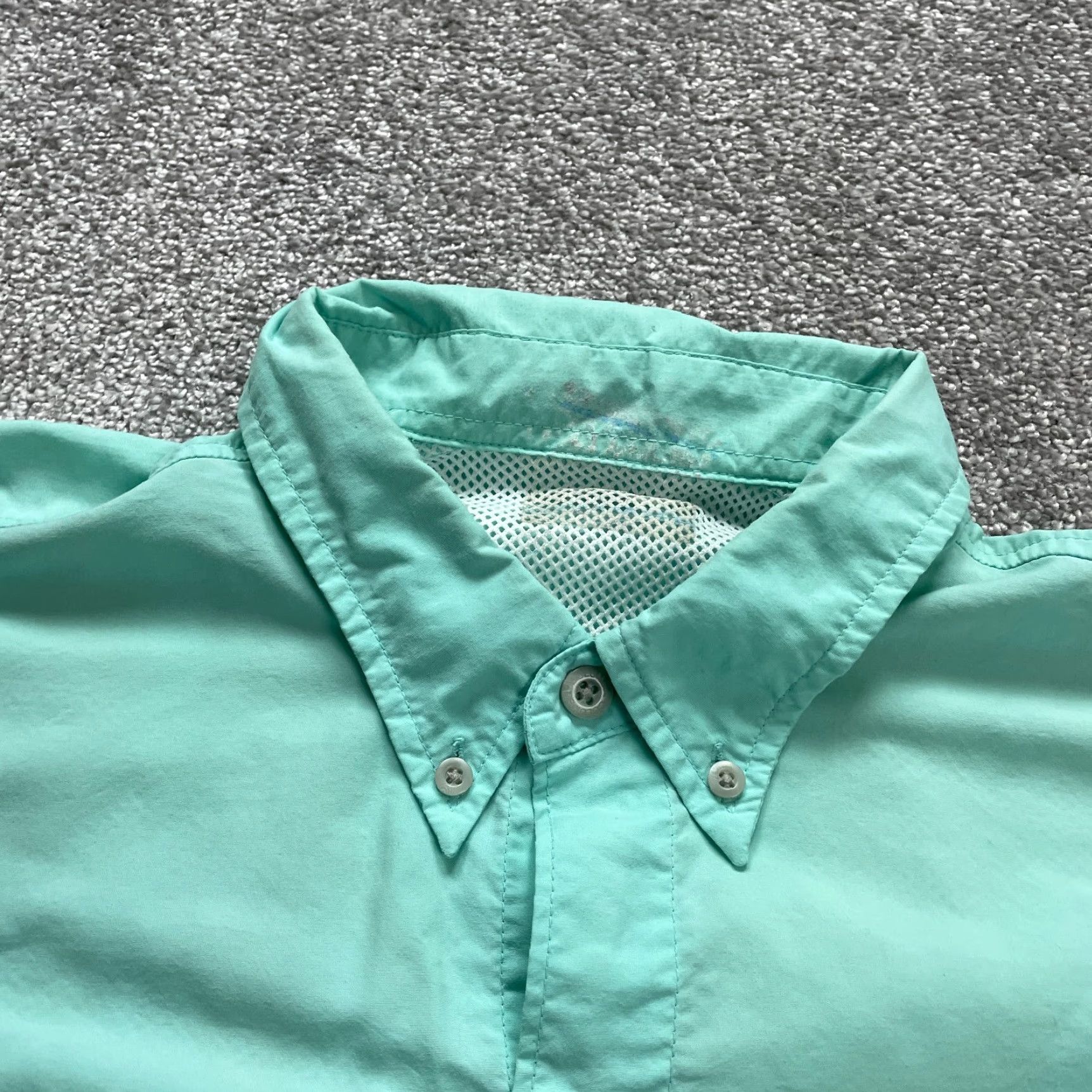 Vintage VINTAGE? No — Actually: Columbia PFG Omni-Shade Button-Up Shirt Mens 2XL Green Short Sleeve Casual Outdoor Size US XXL / EU 58 / 5 - 3 Thumbnail