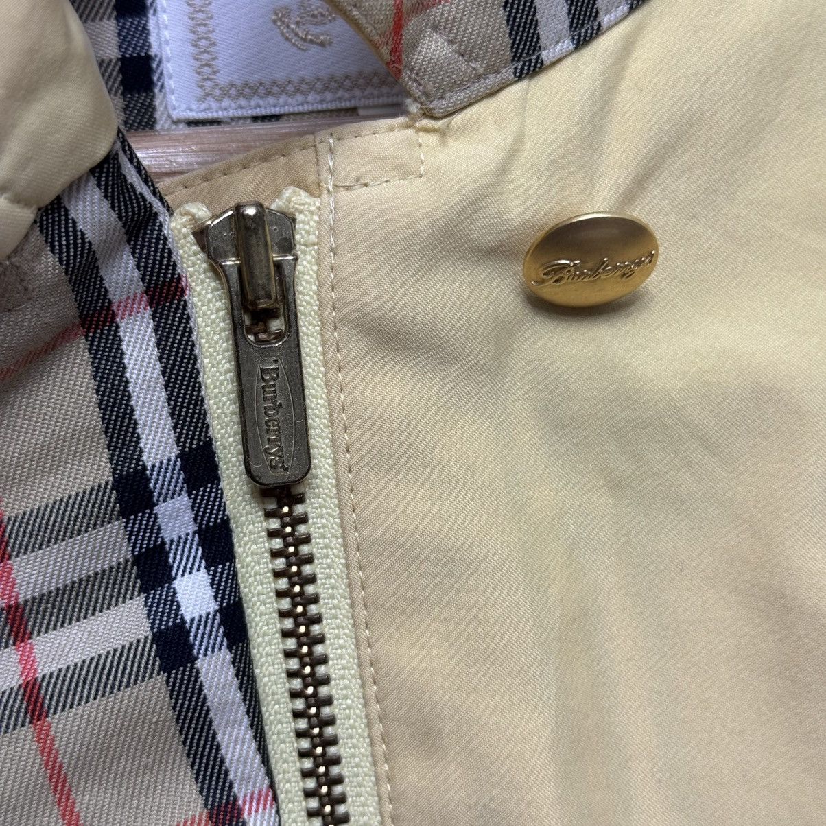 Burberry × Vintage Burberry Embroidered Logo Nova Check Harrington Style Jacket Size M / US 6-8 / IT 42-44 - 5 Thumbnail