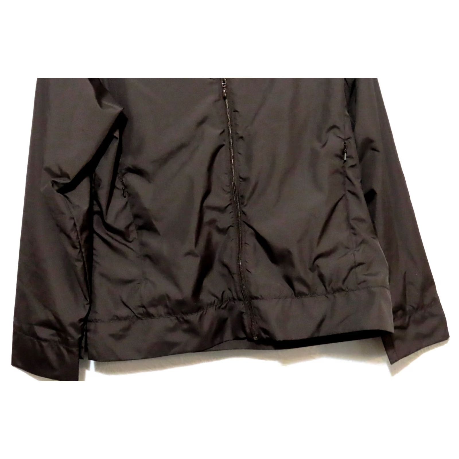 Nike VINTAGE Nike Women's L Black Hooded Jacket Windbreaker Full Zip Running Jogging Activewear Polyester Long Sleeve Regular Fit Solid Mens Womens Size L / US 10 / IT 46 - 2 Thumbnail