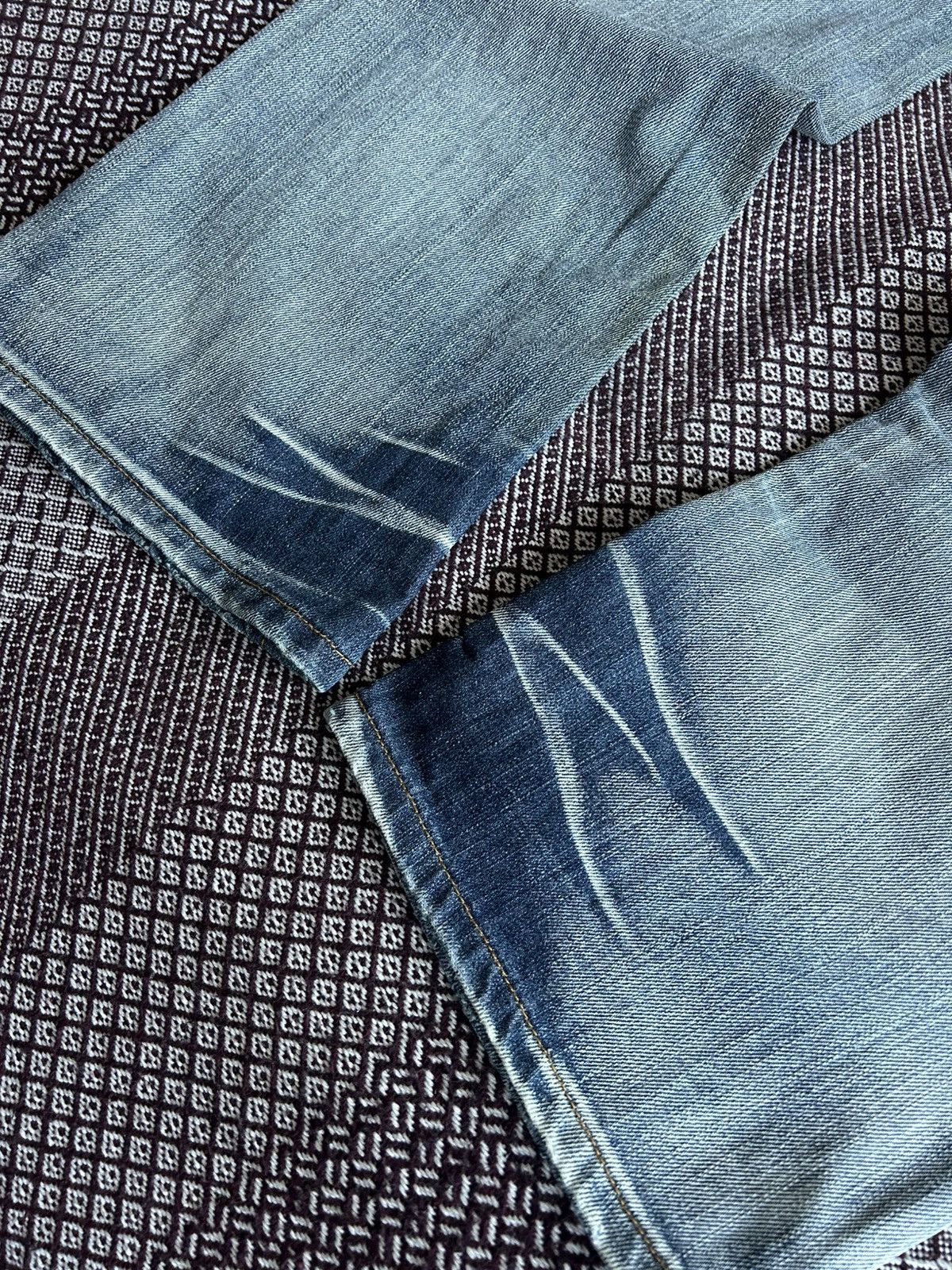 Japanese Brand Fishbone Japanese Style Faded Washed Jeans Y2K Size 33 Rare Size US 33 - 4 Thumbnail