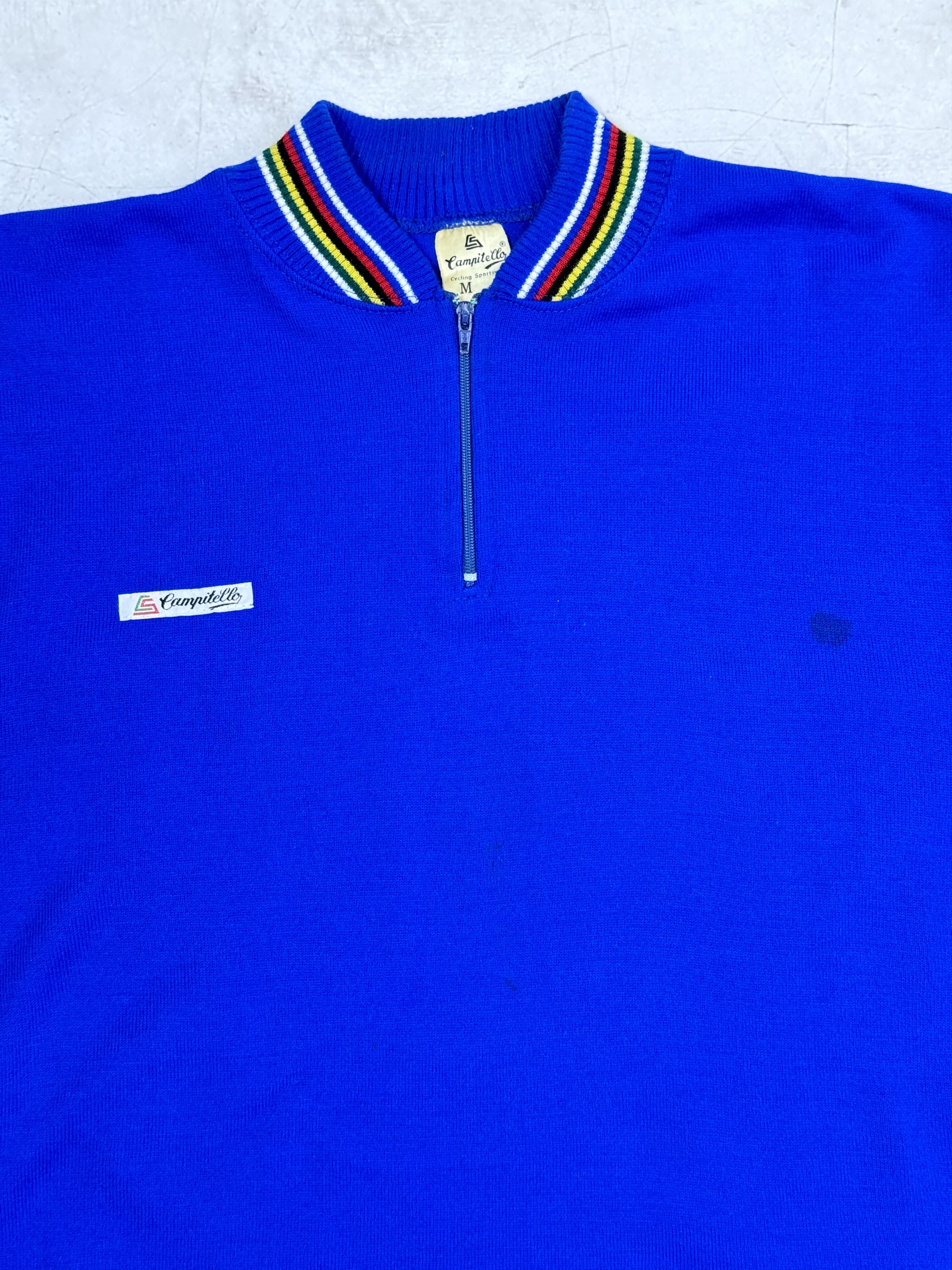 Vintage Vintage 70s Campitello Cycling Jersey UCI Rainbow Size US M / EU 48-50 / 2 - 3 Thumbnail