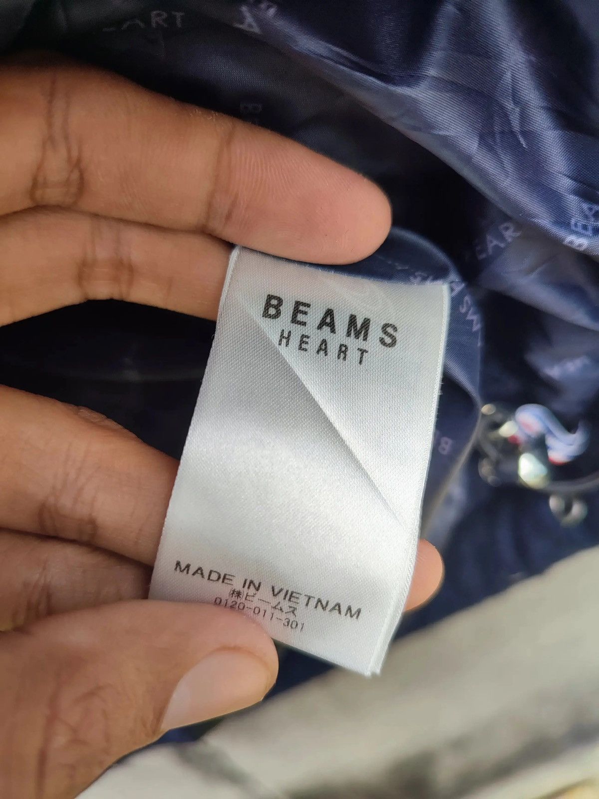 Beams Plus × Designer × Japanese Brand Beams Heart Navy Wool-Blend Down Jacket Japanese Streetwear Size US L / EU 52-54 / 3 - 15 Thumbnail