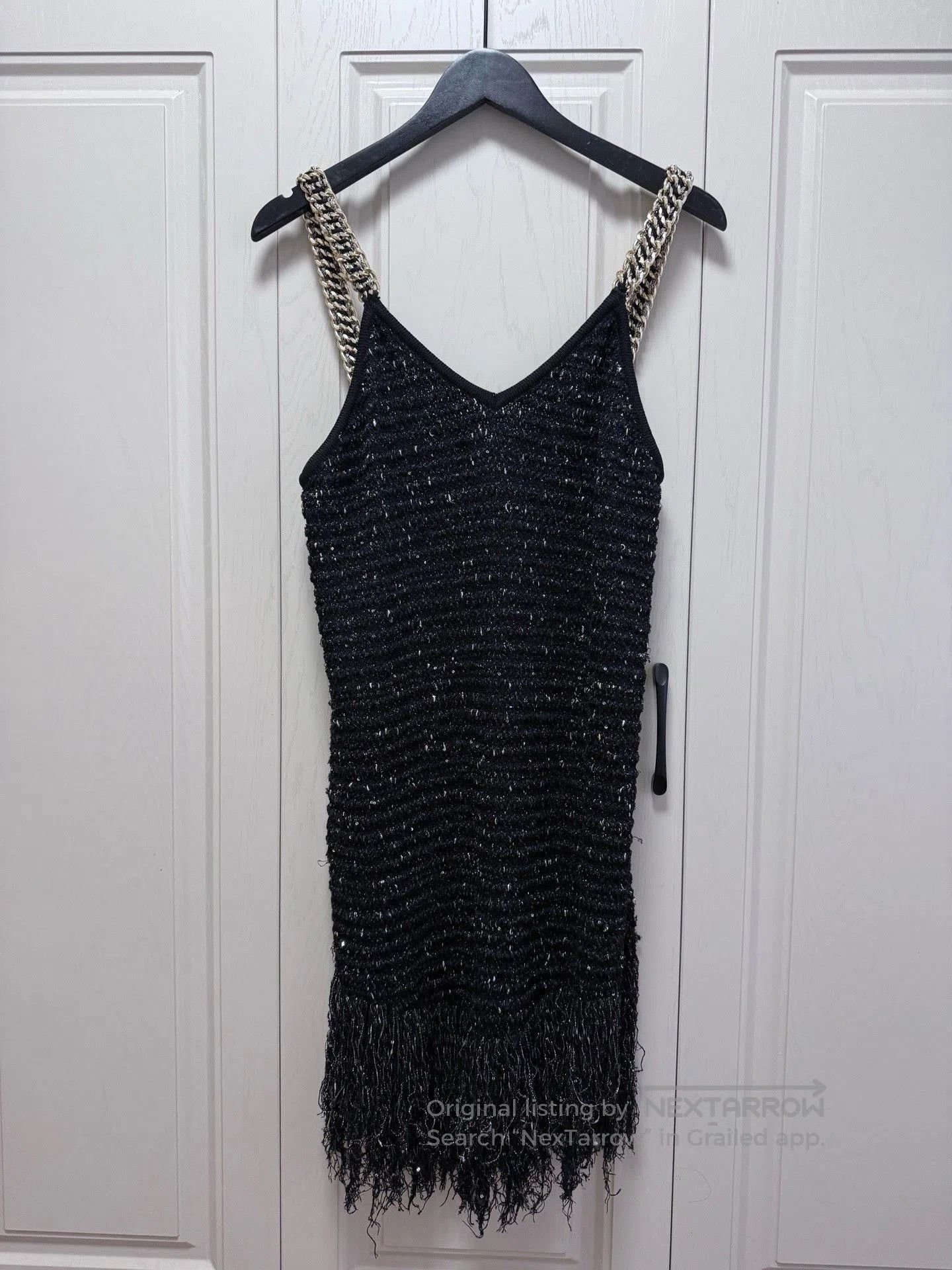 Balmain Balmain Black Sequin Woven Dress. Size S / US 4 / IT 40 - 1 Thumbnail