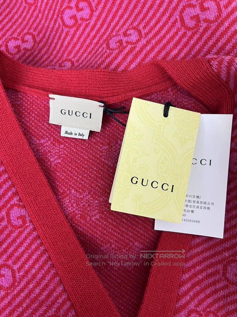 Gucci Gucci Size12 Red knitted cardigan coat Size XS / US 0-2 / IT 36-38 - 3 Thumbnail