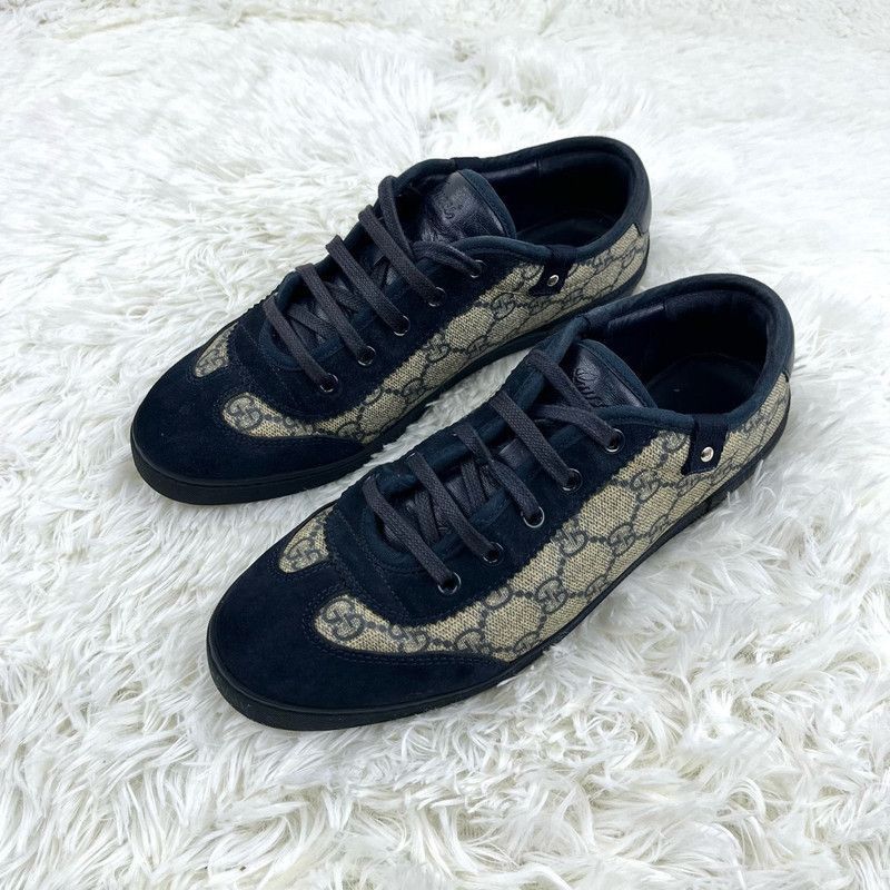Gucci Gucci Blue Leather Casual Sneakers Size US 6.5 / EU 39-40 - 1 Thumbnail