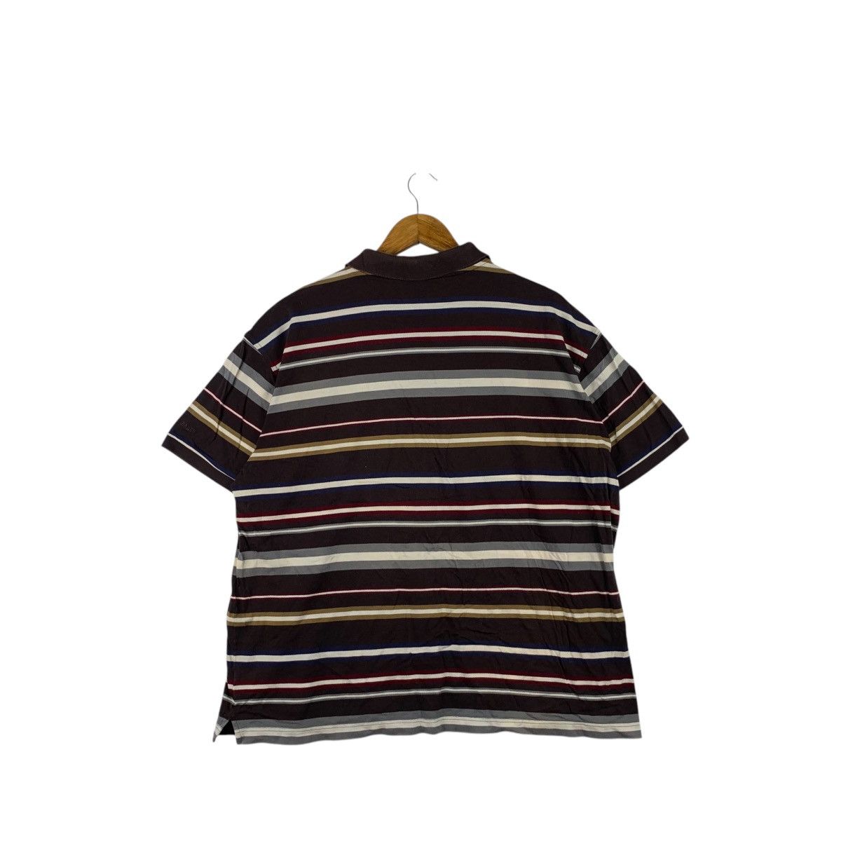 Bally Vintage BALLY MADE IN ITALY Crest Logo Striped Polo Tee Size XL / US 12-14 / IT 48-50 - 5 Thumbnail