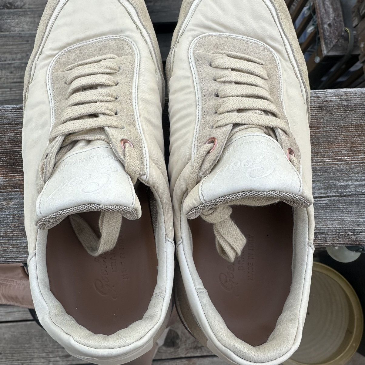Good Man Brand GOOD MAN BRAND Triumph Trainer Sneaker Cream Size US 9 / EU 42 - 6 Thumbnail