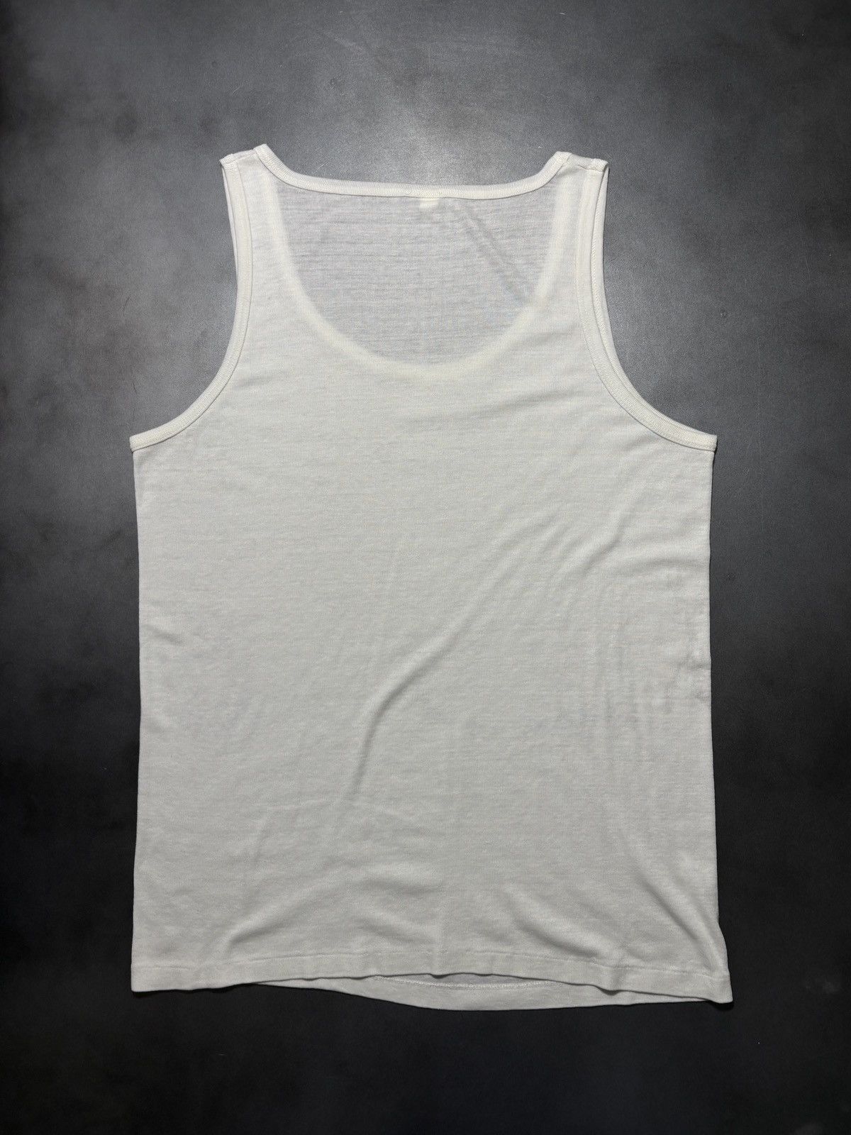 Vintage 1970s Military Undershirt Thrash Vintage Paper Thin Tank Top Size US XL / EU 56 / 4 - 7 Thumbnail