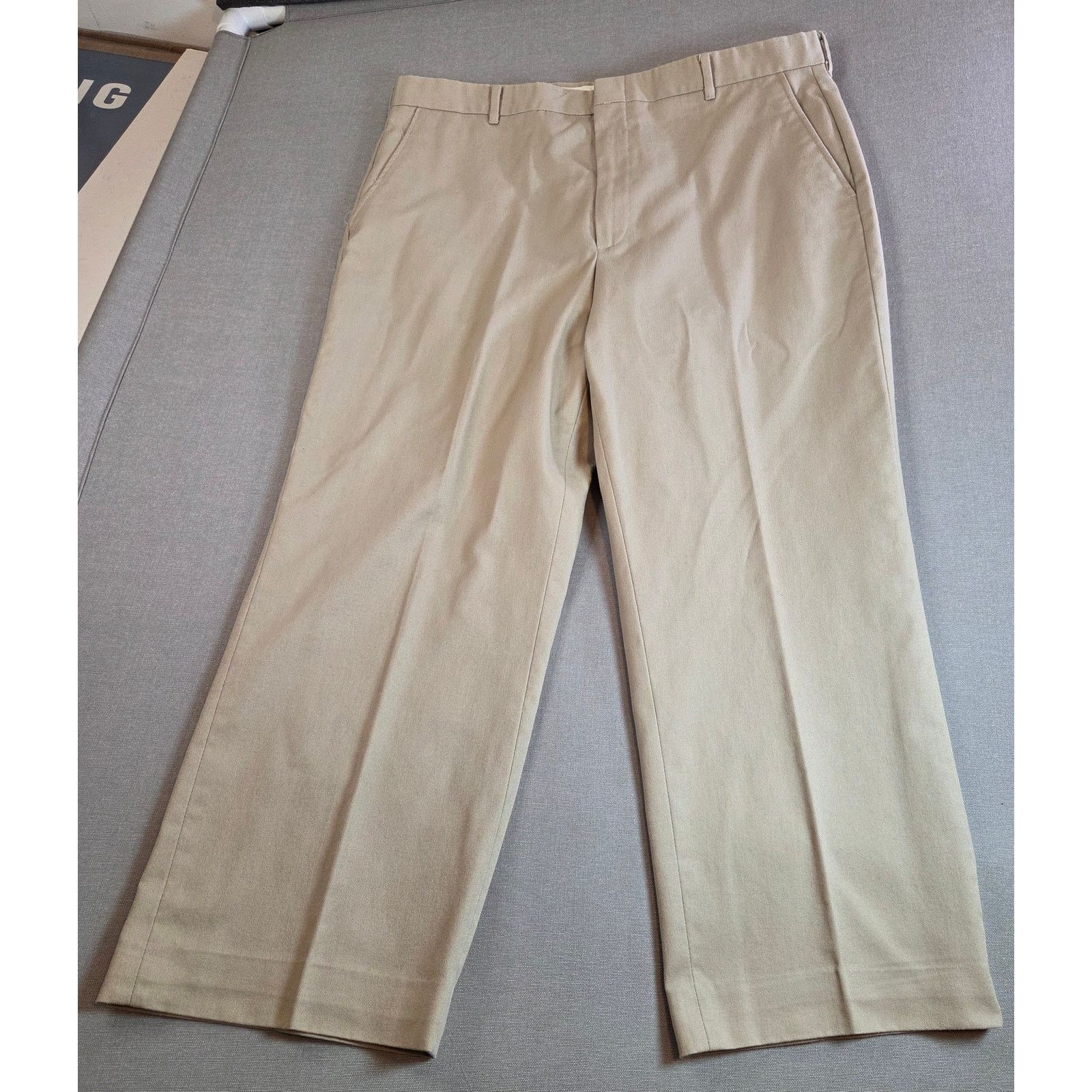 Vintage Knightsbridge Slacks 37x26 Khaki USA Cotton Blend Size US 38 / EU 54 - 1 Thumbnail