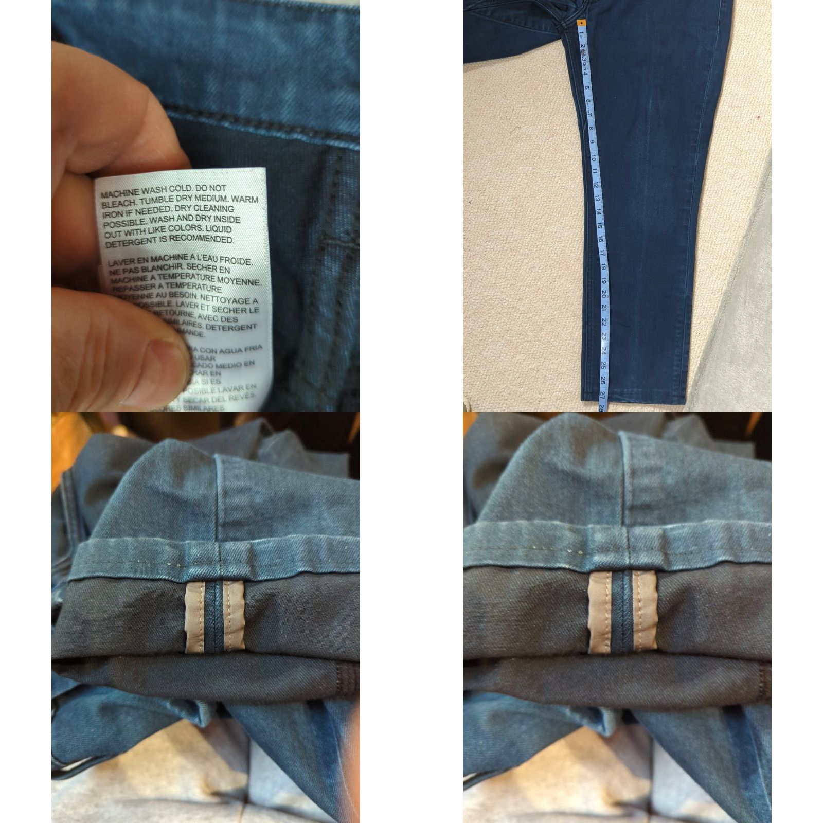 Levi's Levi's Jeans Slim 511 Commuter Reflective Dark Blue 36x27 5-Pocket Button Zipper Denim Jeans Mens Regular Slim Fit City Biker College Streetwear Size US 36 / EU 52 - 10 Thumbnail