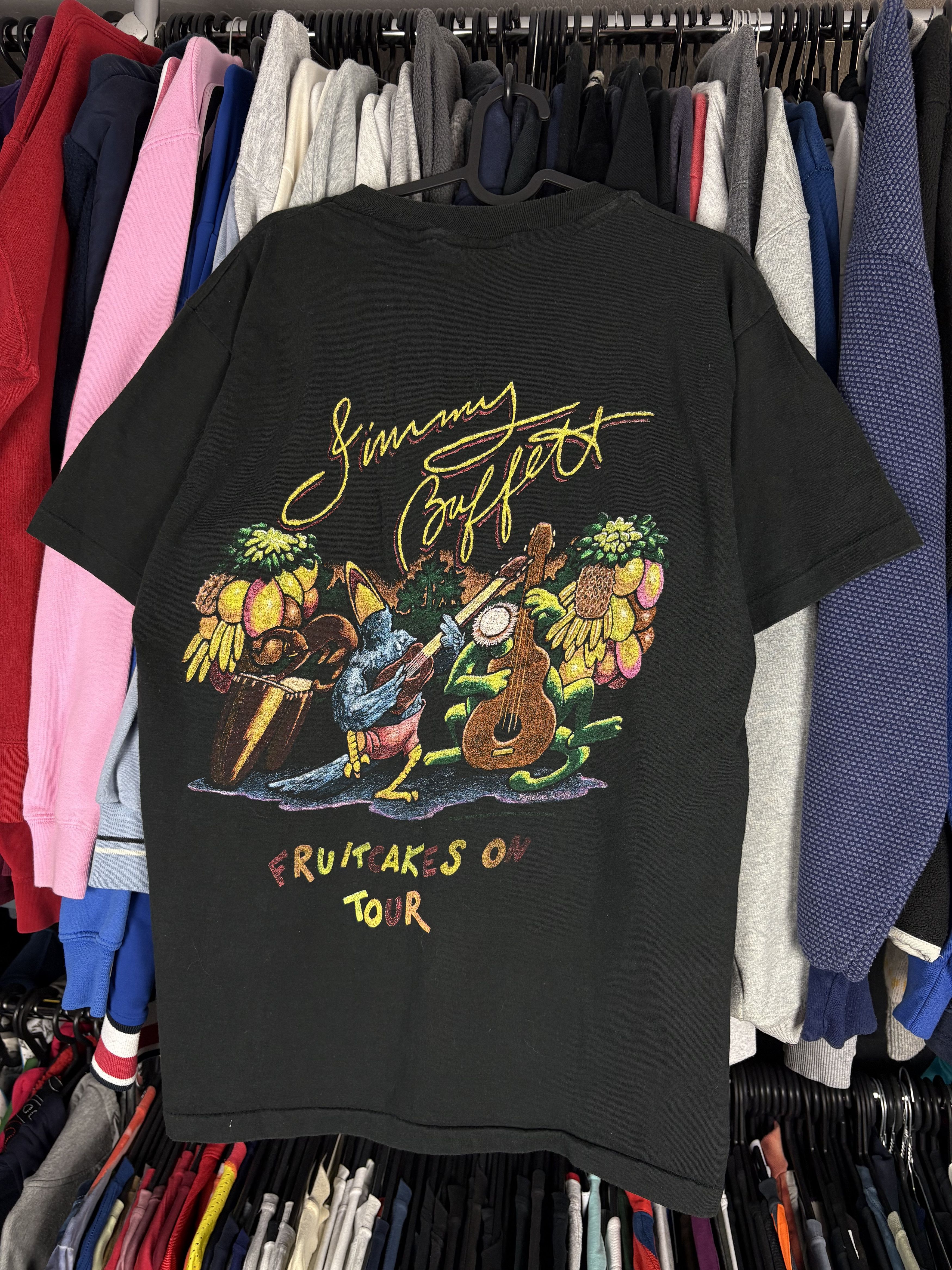 Band Tees × Giant × Vintage Vintage Giant 1994 Jimmy Buffett Sunfaded Tour Tee Shirt Size US L / EU 52-54 / 3 - 2 Thumbnail