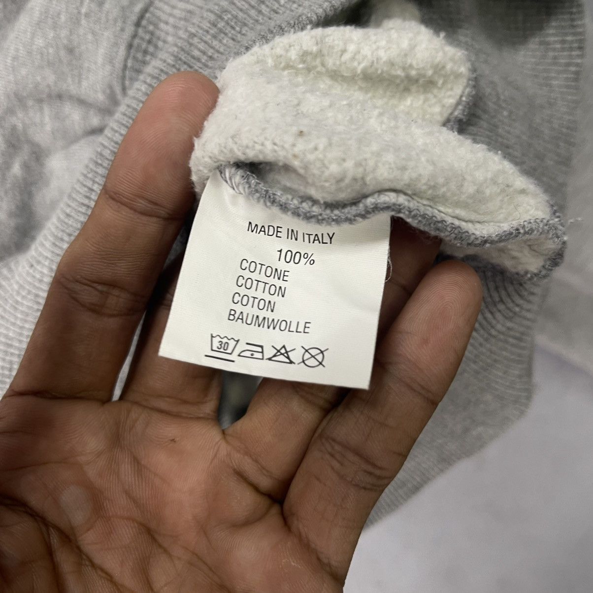 Trussardi Trussardi Embroidered Logo Sweatshirt – Grey (Made in Italy) Size US L / EU 52-54 / 3 - 7 Thumbnail
