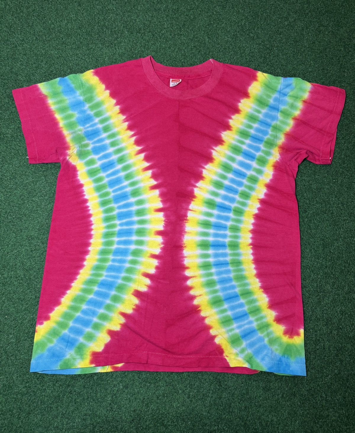 Vintage Vintage Tie Dye 80s 90s Retro Hippie M/L Thin T Shirt Size M / US 6-8 / IT 42-44 - 1 Thumbnail