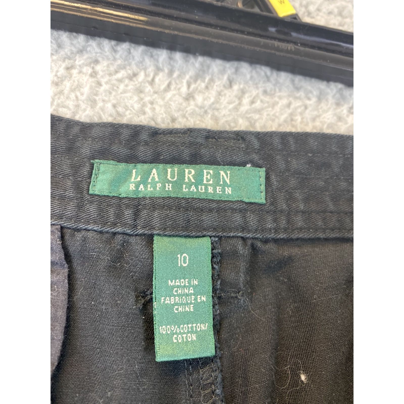 Ralph Lauren Lauren Ralph Lauren LRL Women’s Shorts 100% Cotton Pocket Size 10 Black 62-4 Belt Loops 5-Pocket Design High Rise / Regular Fit / 13 Leg Opening Size 32" / US 10 / IT 46 - 4 Thumbnail