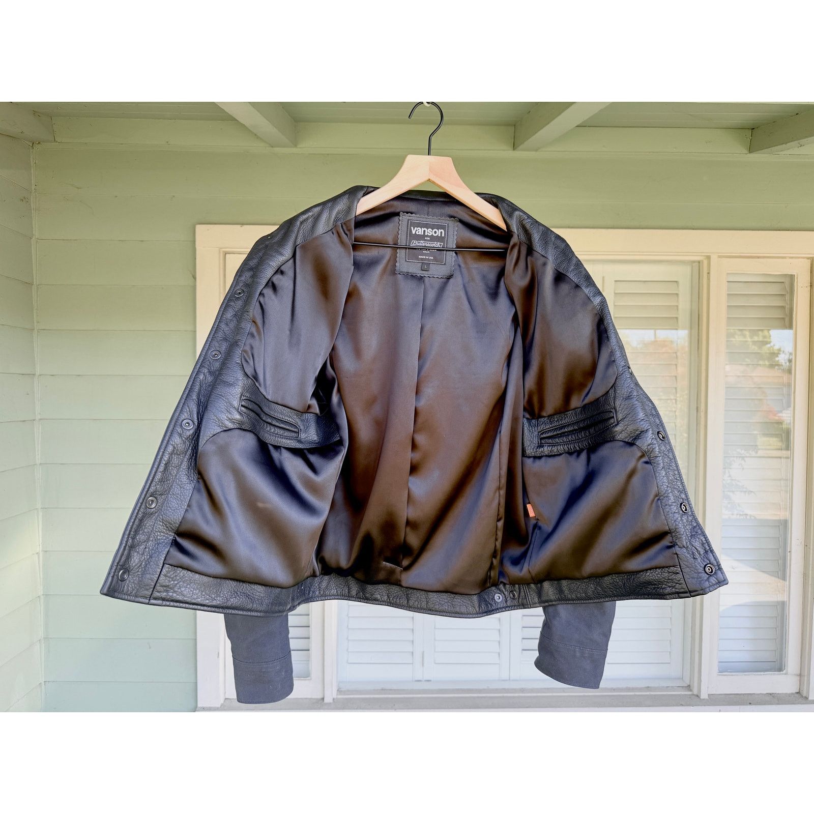 Vanson Leathers ButterScotch x Vanson Territory Jacket Black Waxed Canvas L Size US L / EU 52-54 / 3 - 3 Thumbnail