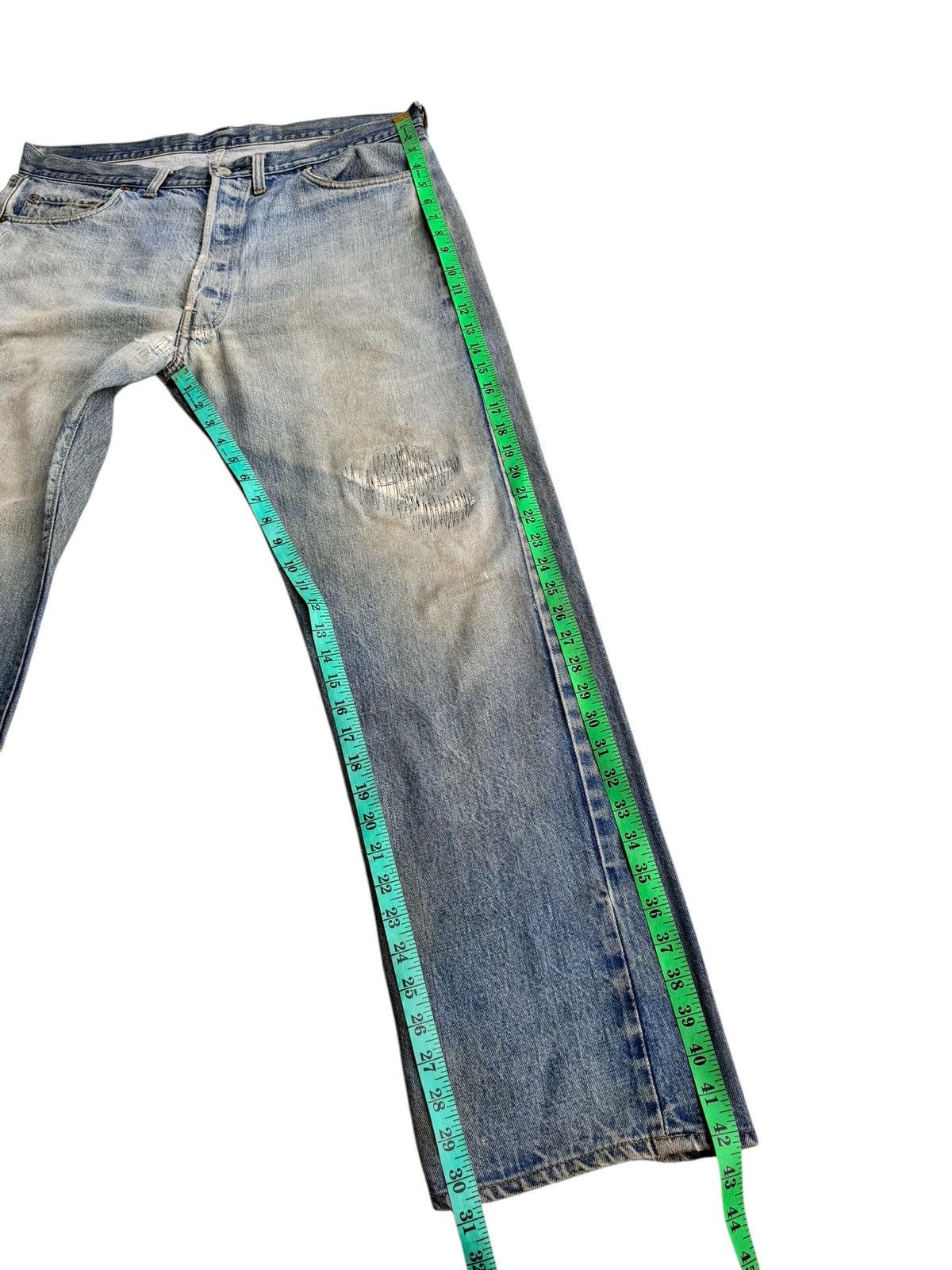 Levi's Vintage Distressed Levis 501 Selvedge Top button 6 Size US 36 / EU 52 - 19 Thumbnail