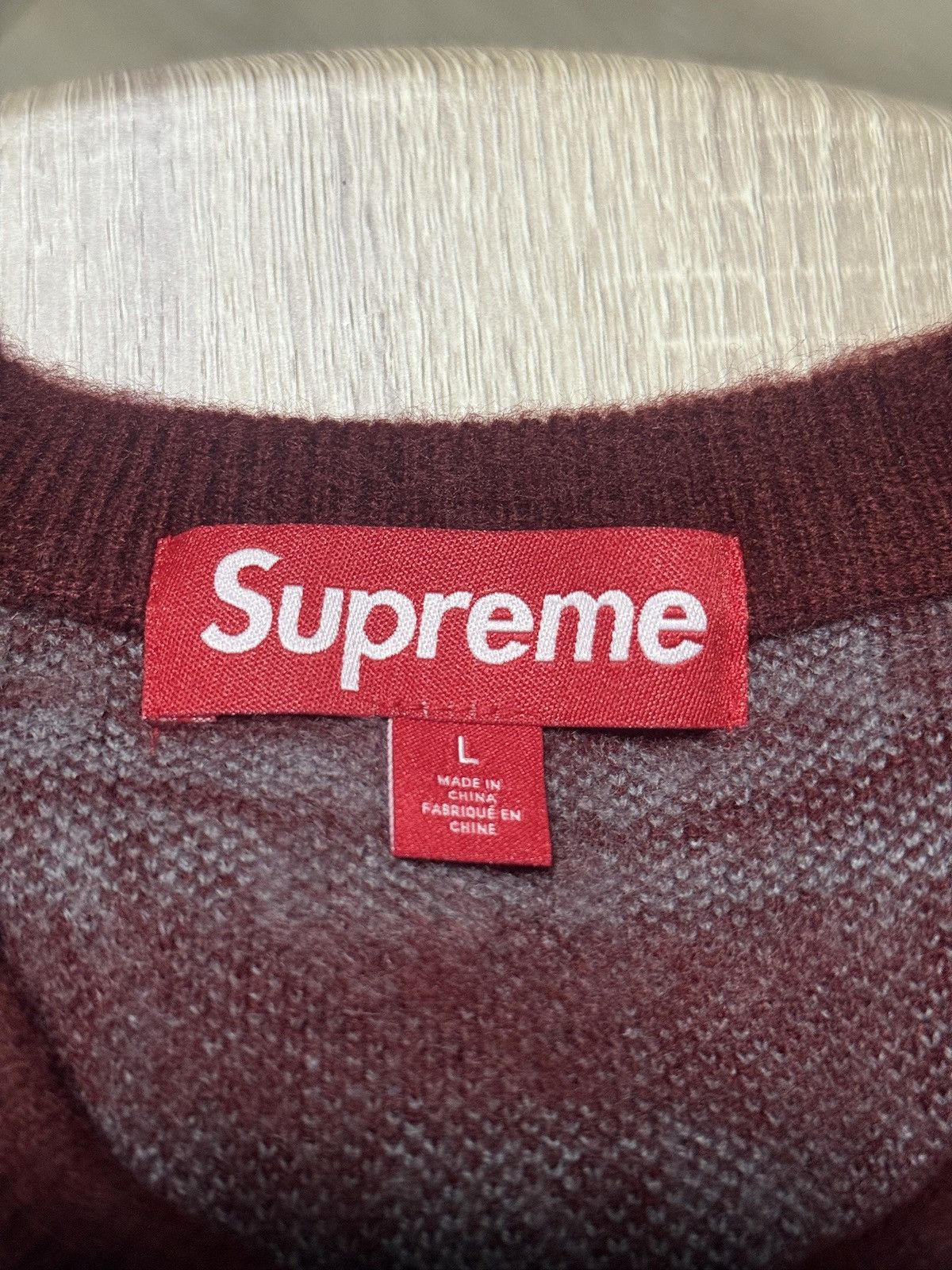 Supreme Money Sweater Burgundy L ss25
