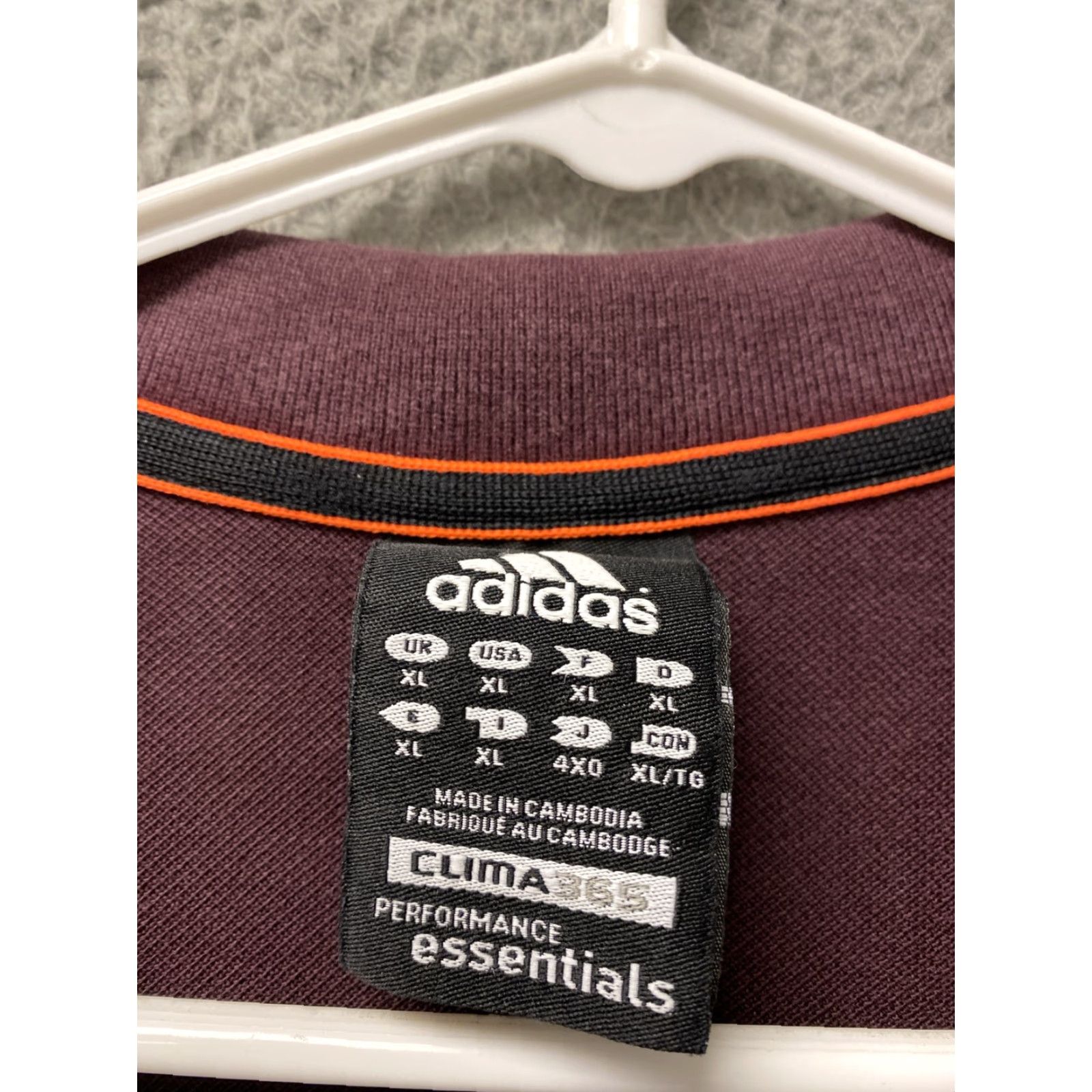 Adidas adidas Polo Shirt Mens XL Burgundy Short Sleeve Golf Collared /112-50 Size US XL / EU 56 / 4 - 4 Thumbnail