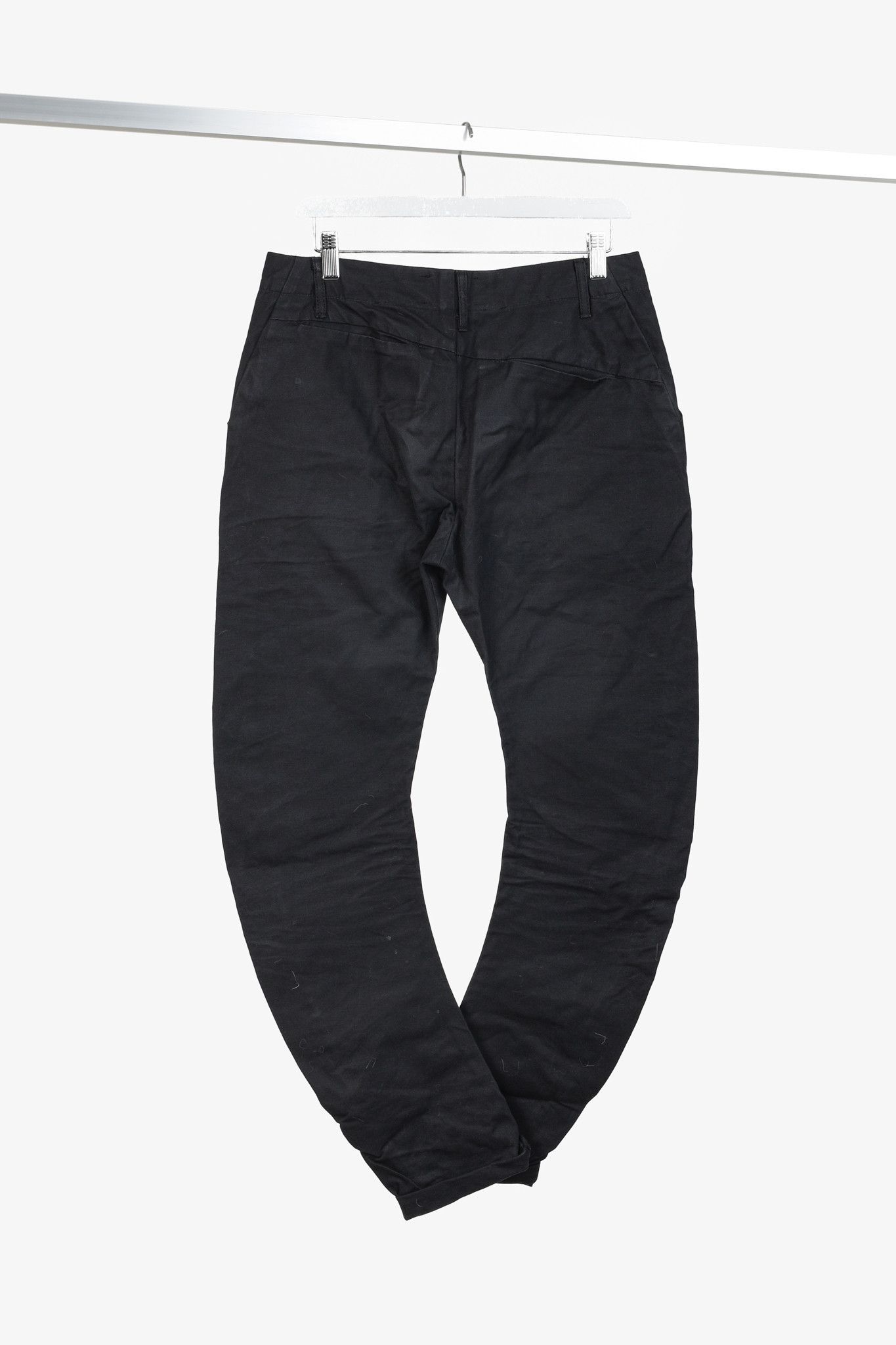Other Song for the Mute SS/13 Black Curved-Leg Trousers Size 31" - 2 Thumbnail