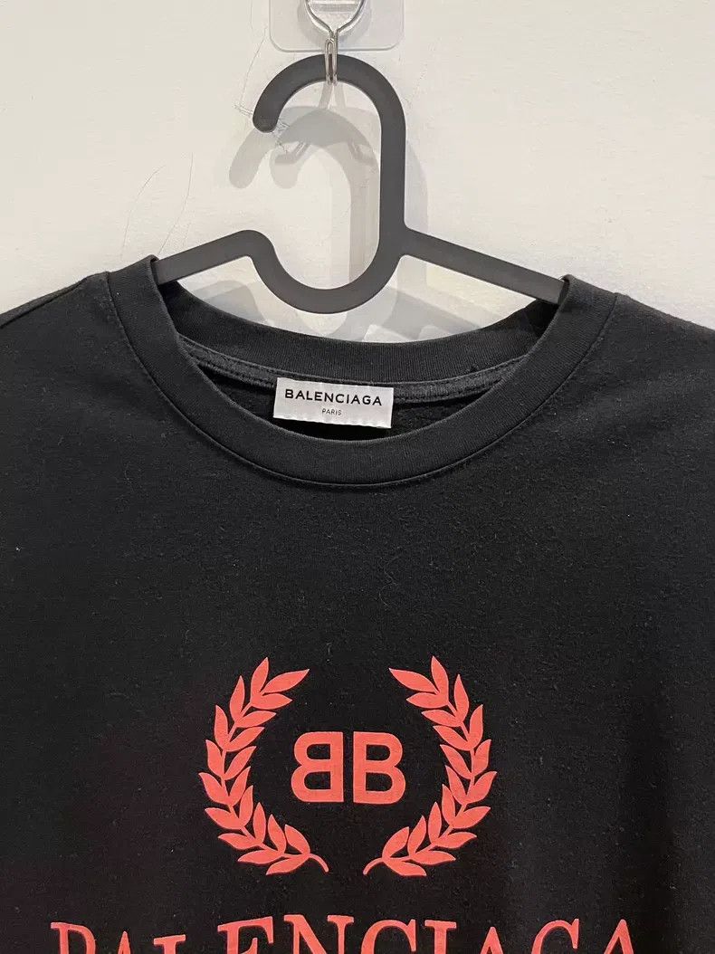 Balenciaga Balenciaga Black and Red Wheat Logo Short Sleeve T-Shirt Size US XS / EU 42 / 0 - 3 Thumbnail