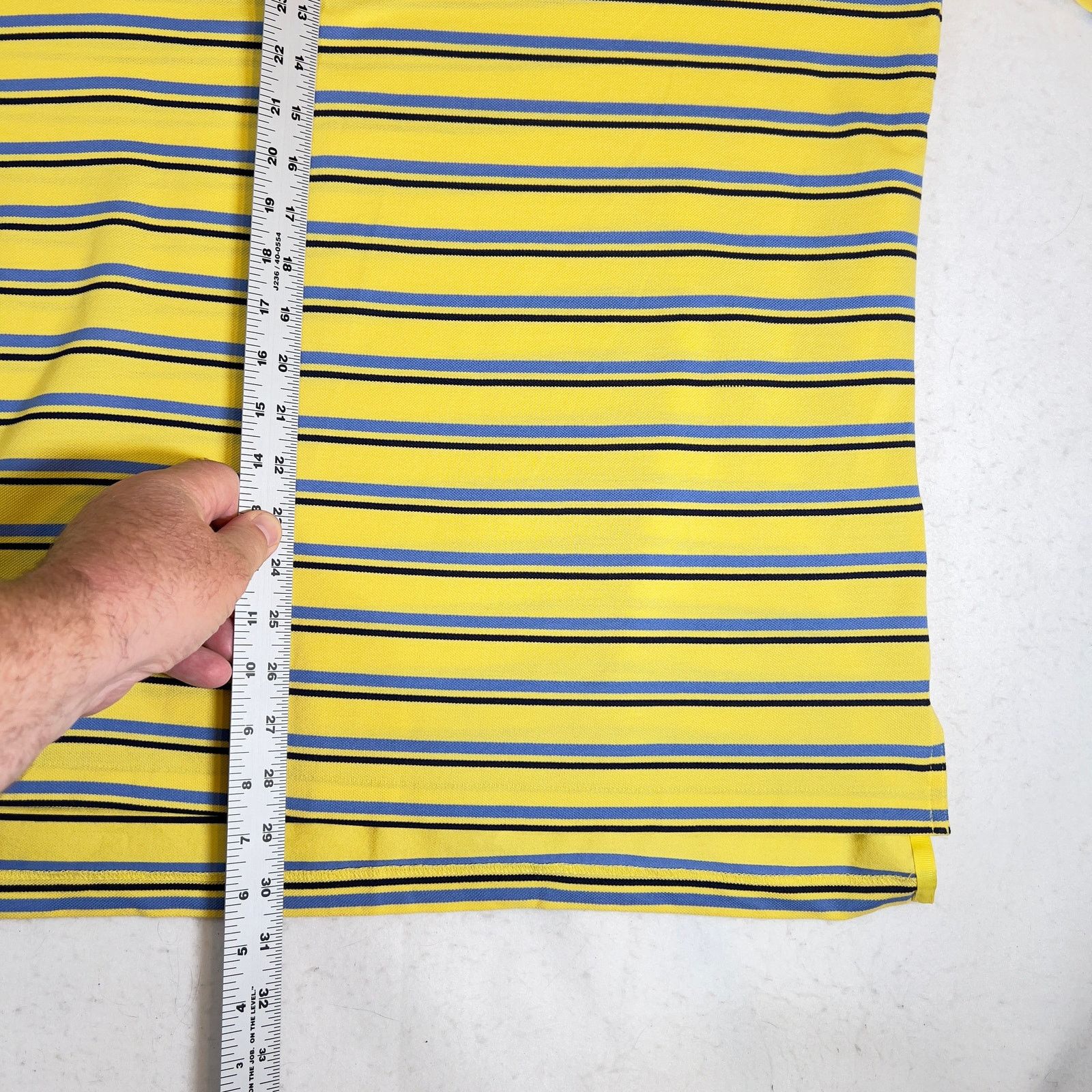 Polo Ralph Lauren Polo Golf 100 Pima Cotton Polo Shirt Men L Yellow Blue Strip Size US L / EU 52-54 / 3 - 6 Thumbnail