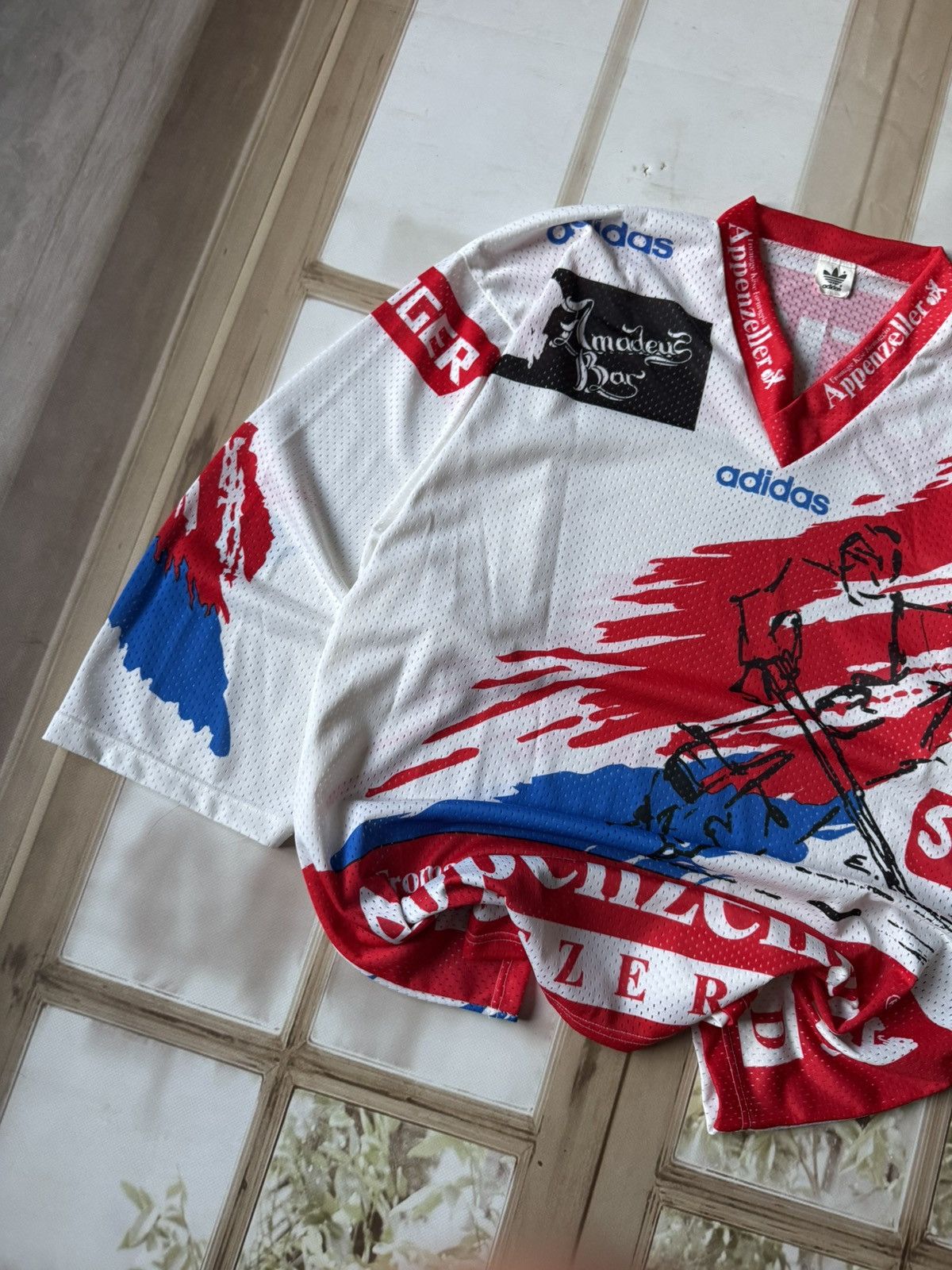 Adidas ⛷️ INSANE VINTAGE 90s ADIDAS "SKI" GRAPHIC JERSEY ⛷️ Size US L / EU 52-54 / 3 - 2 Thumbnail