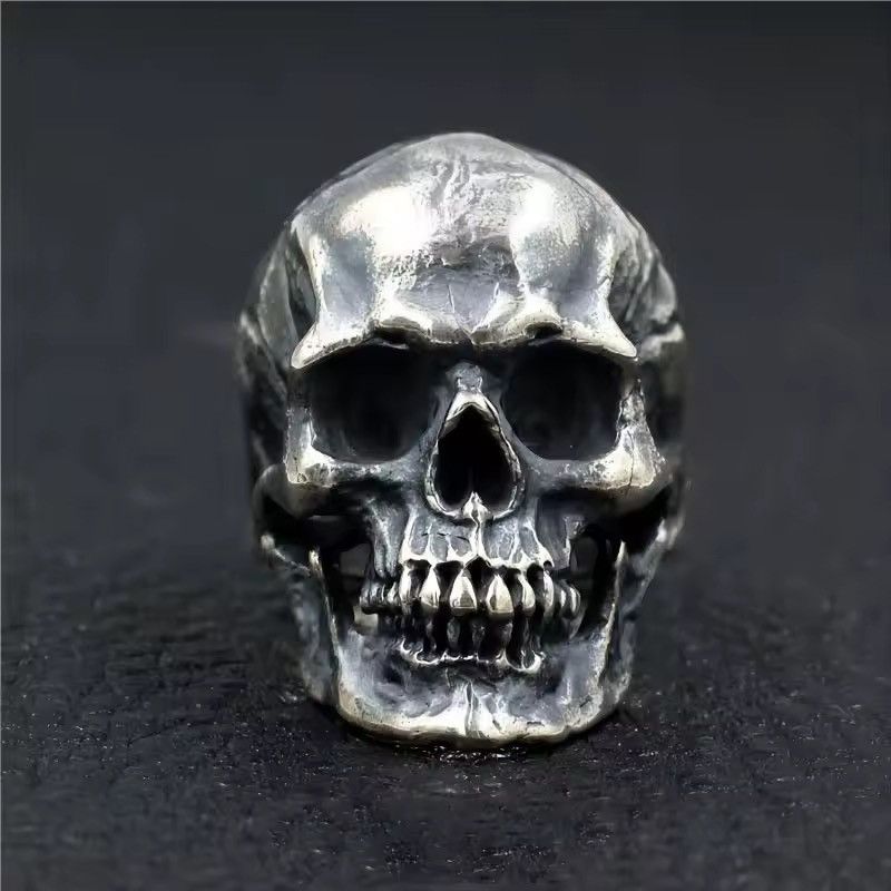 Jewelry Gothic Punk Skeleton Skull Stainless Steel Ring Size ONE SIZE - 3 Thumbnail