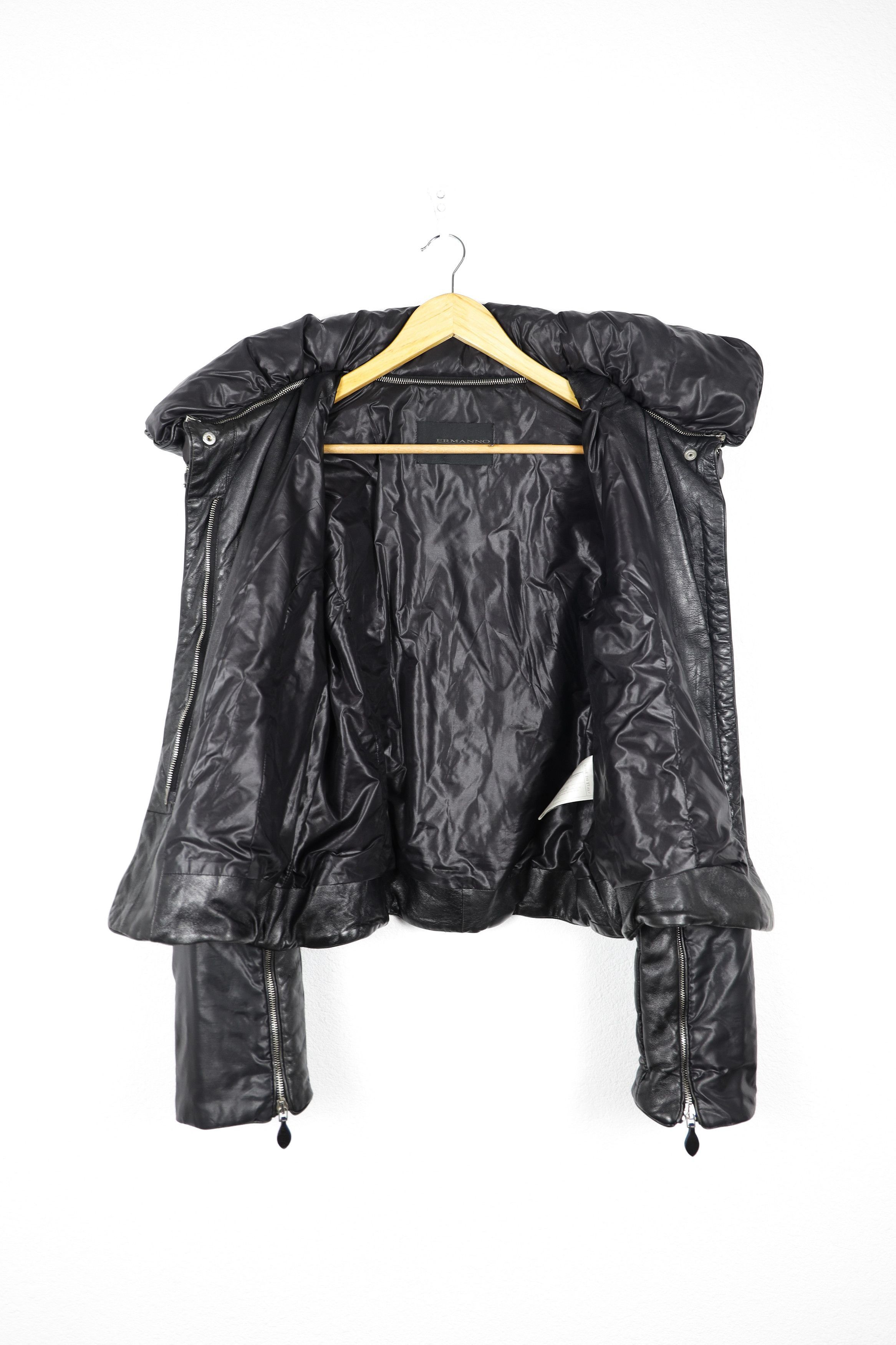 Ermanno Scervino Ermanno Scervino Nylon Leather Collar Design Biker Jacket Size M / US 6-8 / IT 42-44 - 8 Thumbnail