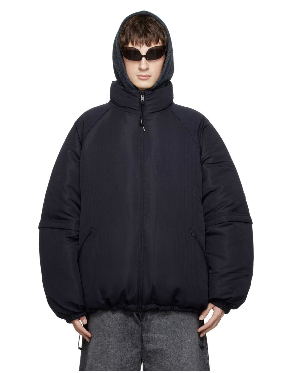 image of Acne Studios Reversible Down Jacket in Navy, Men's (Size Medium)