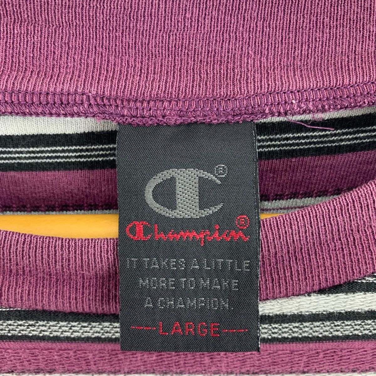 Champion × Vintage Vintage CHAMPION Stripe tee Size US L / EU 52-54 / 3 - 3 Thumbnail