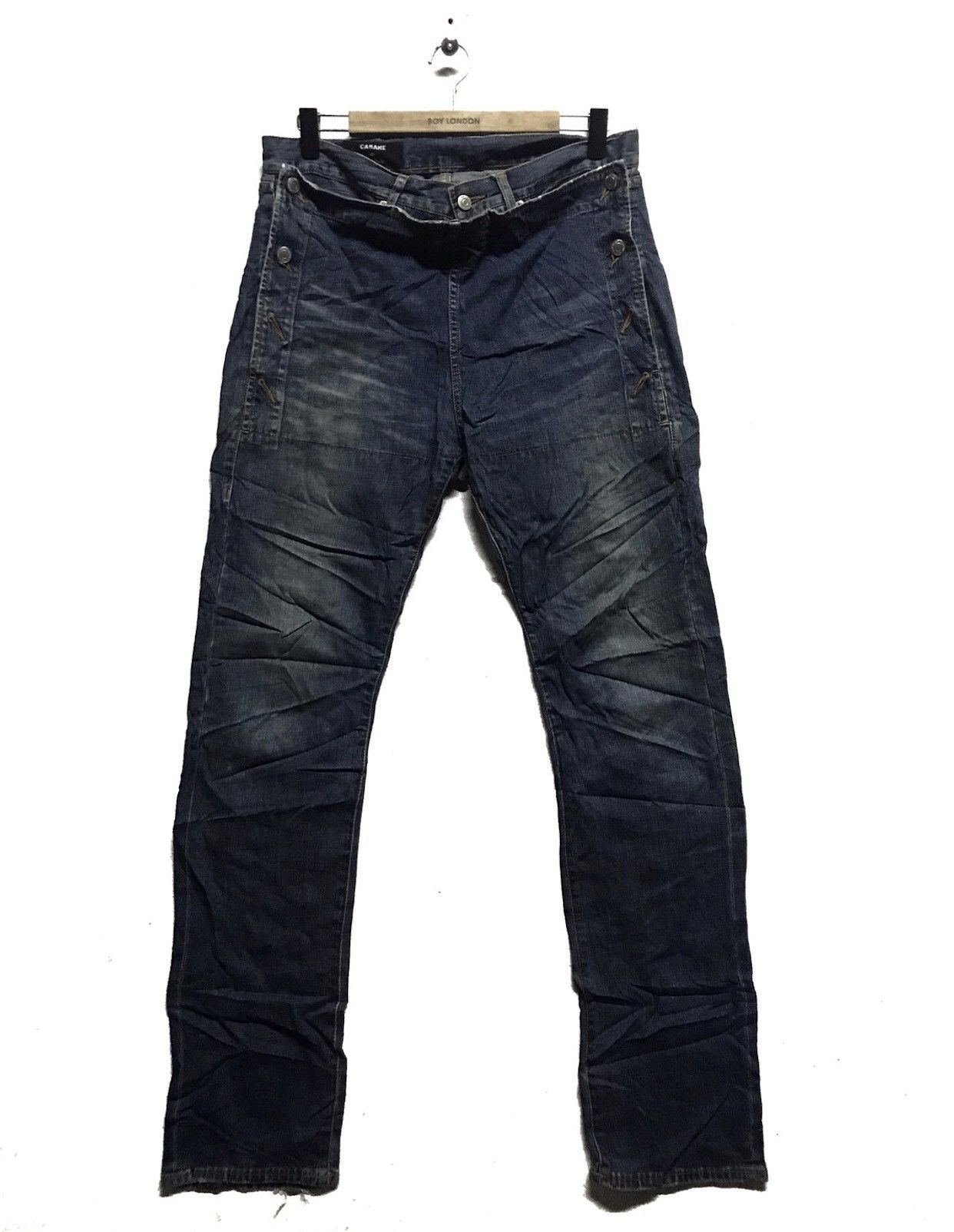 image of Cabane De Zucca x Distressed Denim Zucca Distressed Denim Jean in Blue (Size 32)