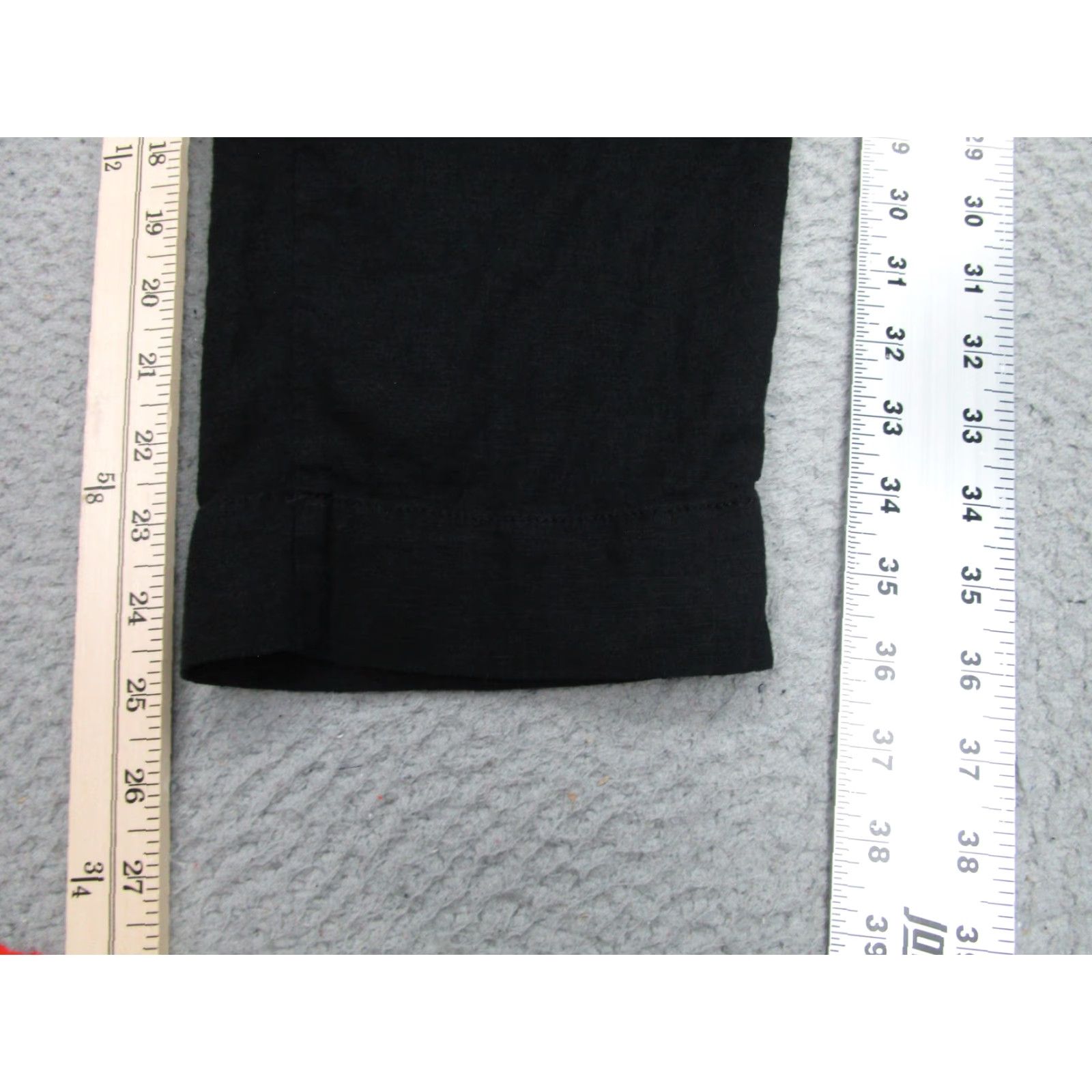 Lucky Brand VINTAGE Lucky Brand Cargo Pants Womens Medium Black Casual Travel Outdoor Linen Rayon Elastic Waist Pockets 29in Inseam Size 32" / US 10 / IT 46 - 2 Thumbnail